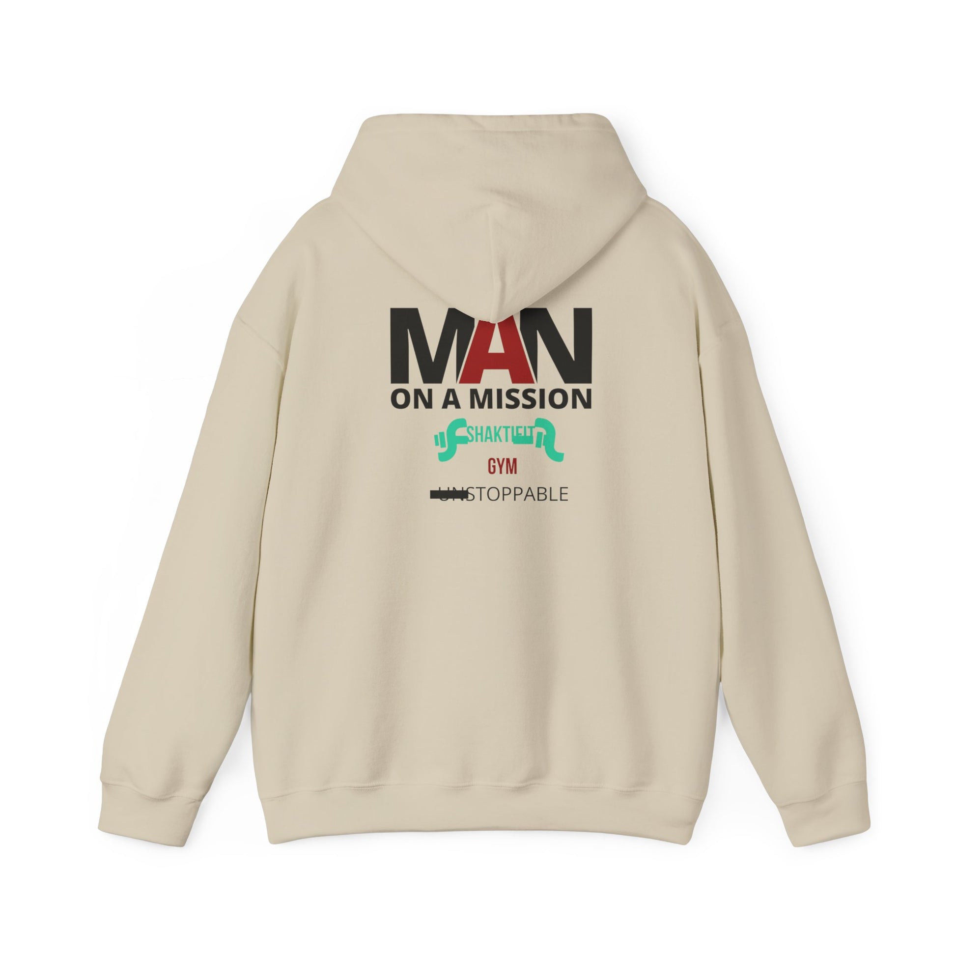 Motivational Hoodie for Men, ‘MAN ON A MISSION’ Sweatshirt