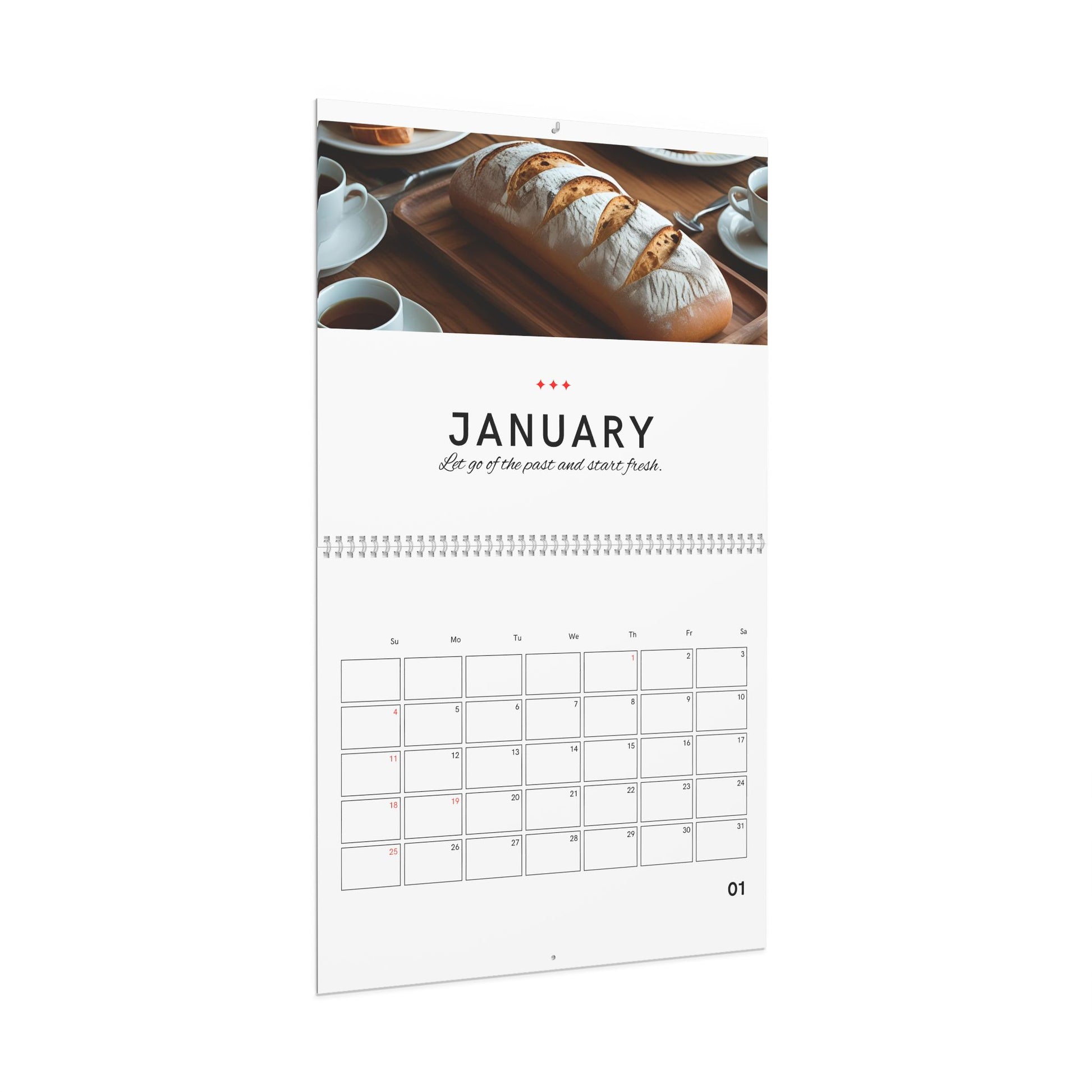 Elegant Wall Calendar - Start Each Month Fresh with Cozy Vibes