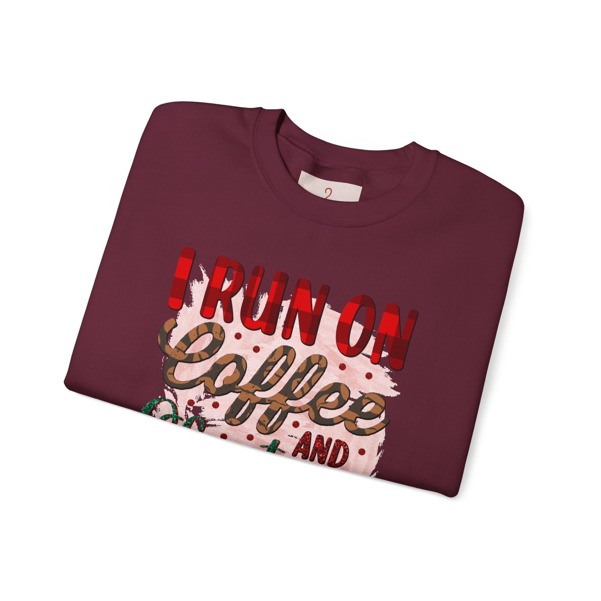 I Run on Coffee and Christmas Cheer Sweatshirt