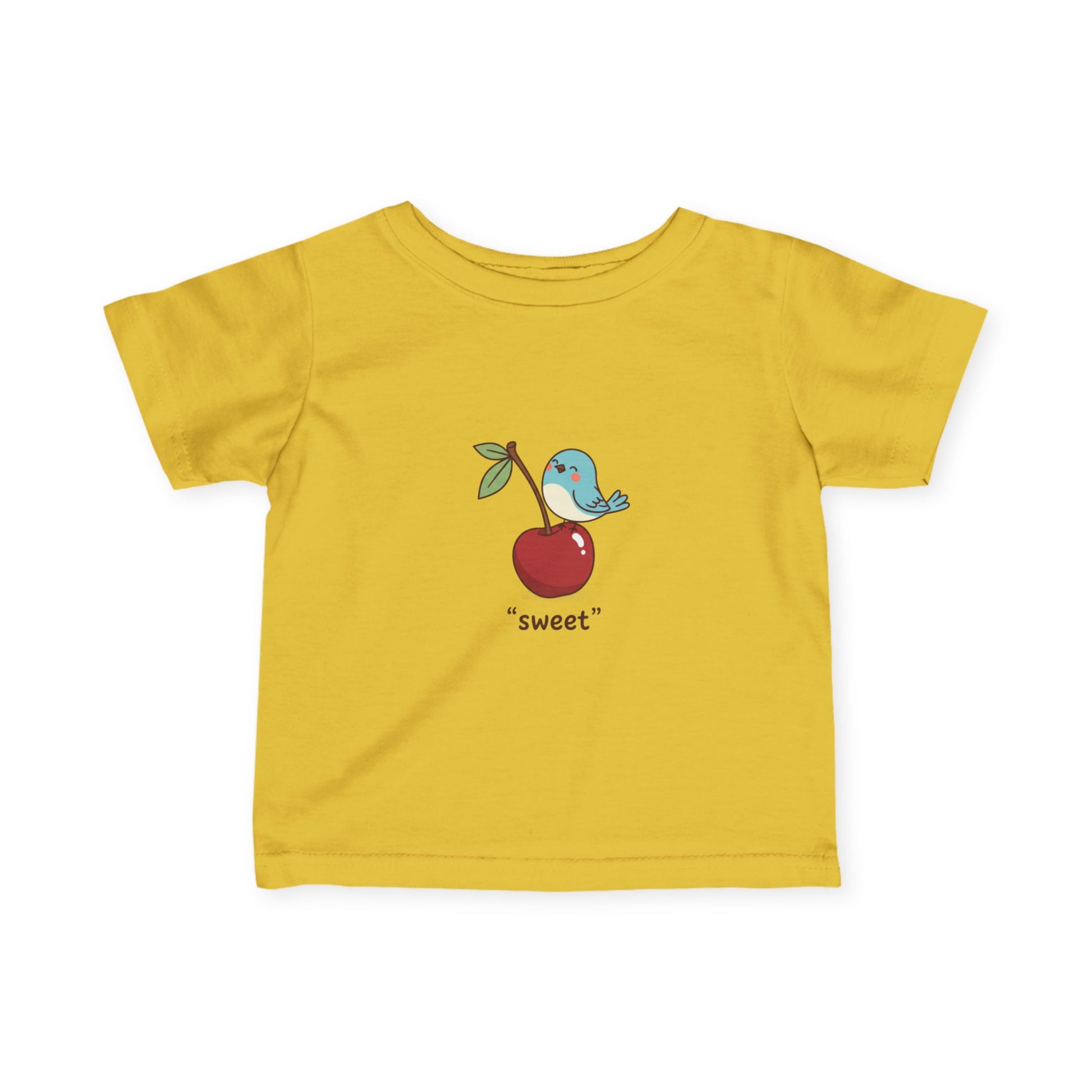Infant Tee - 'Sweet' Blue Bird on Apple Baby Shirt