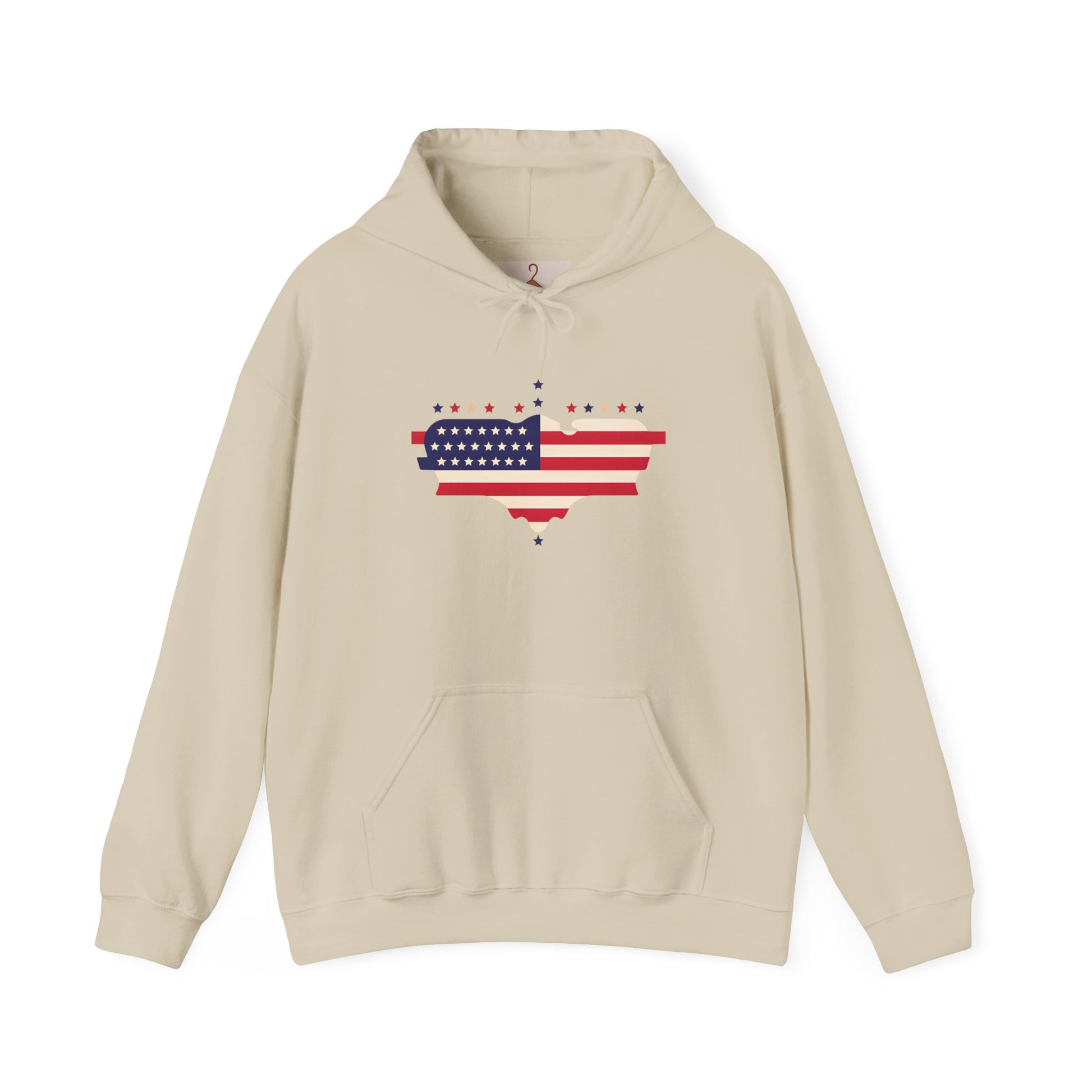 Patriotic Heart Hooded Sweatshirt