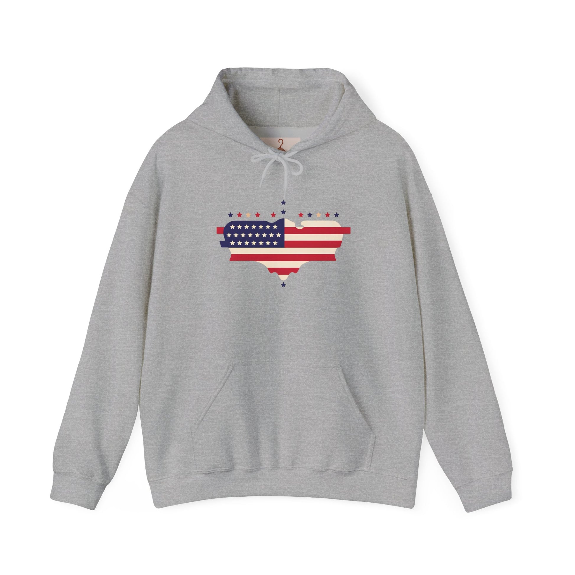Patriotic Heart Hooded Sweatshirt