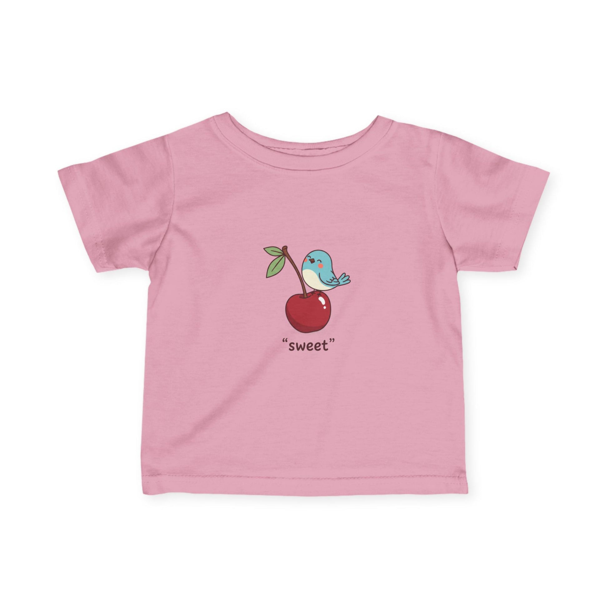 Infant Tee - 'Sweet' Blue Bird on Apple Baby Shirt