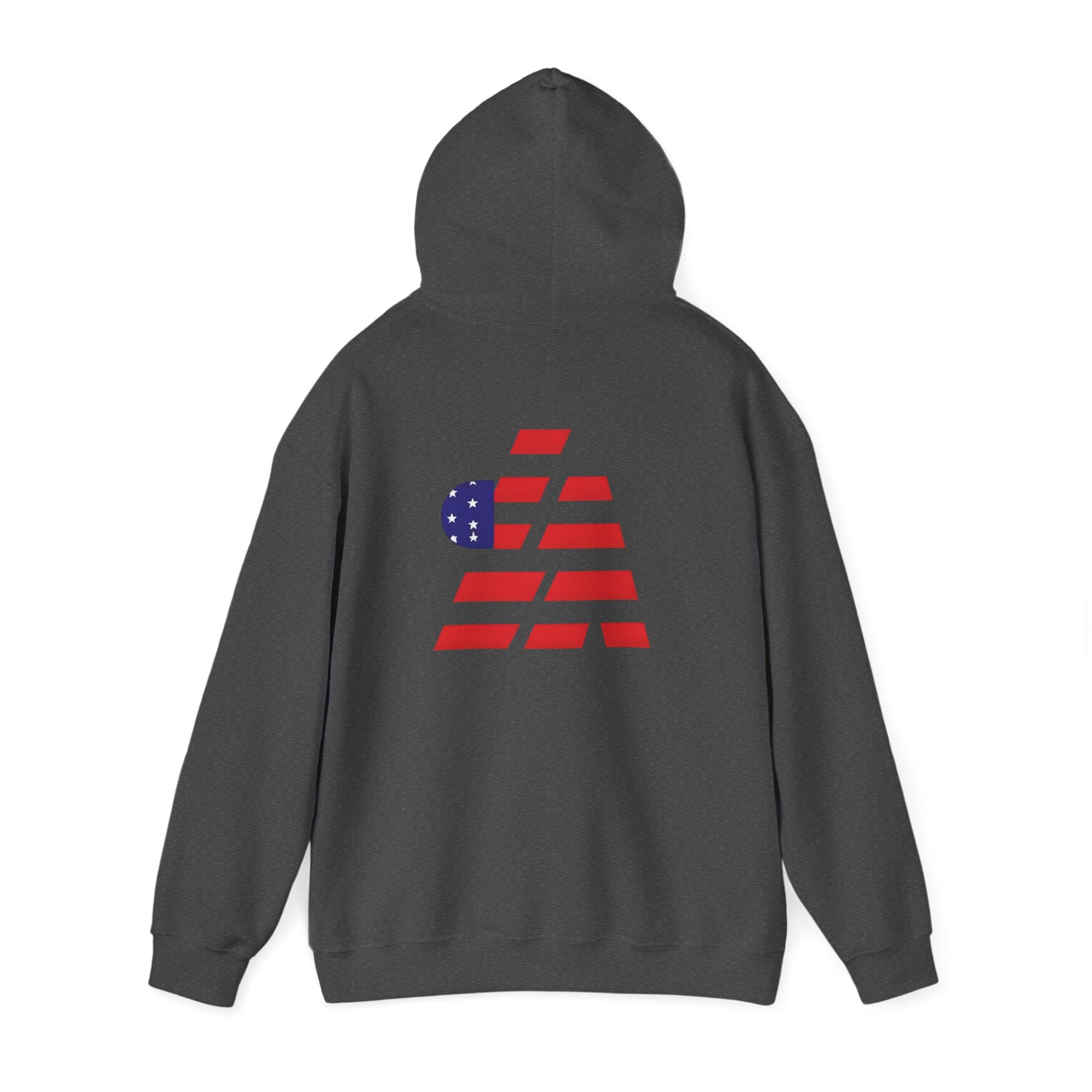 Patriotic Graphic Hoodie - Unisex Heavy Blend Sweatshirt with Flag Design