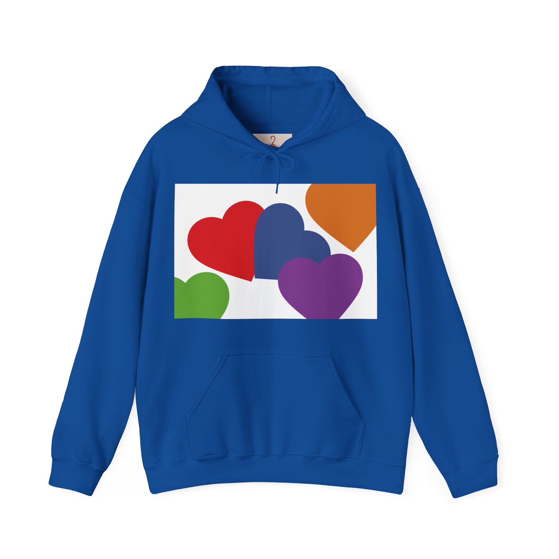 Colorful Heart Hoodie for Couples, Unisex Love Sweatshirt