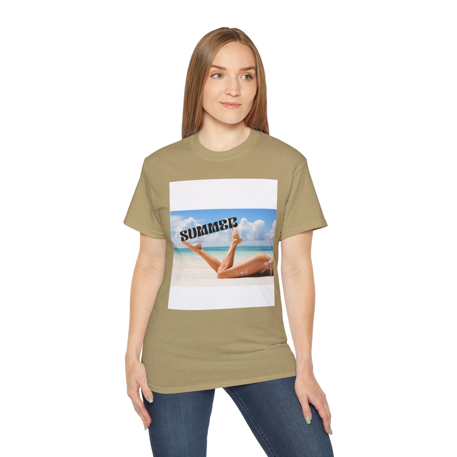 Summer Vibes Unisex Cotton Tee, Beach Shirt, Vacation Apparel, Casual Outfit, Gift for Summer Lovers