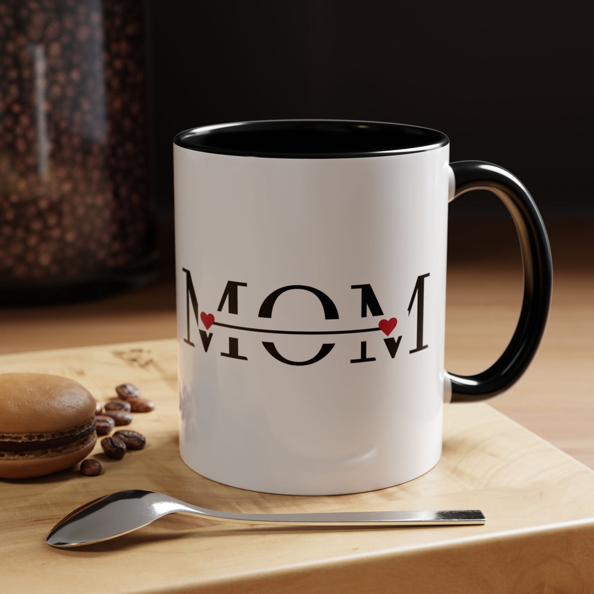 Mom Heart Accent Coffee Mug