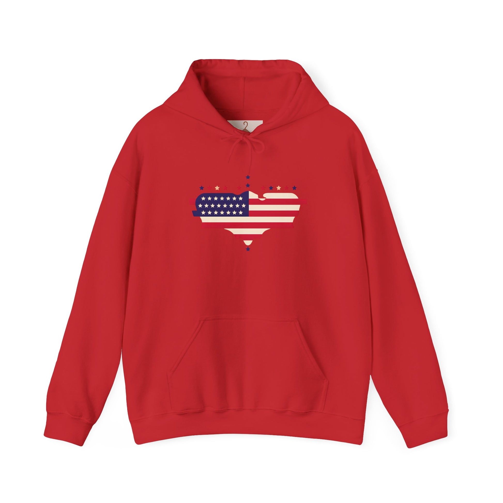 Patriotic Heart Hooded Sweatshirt