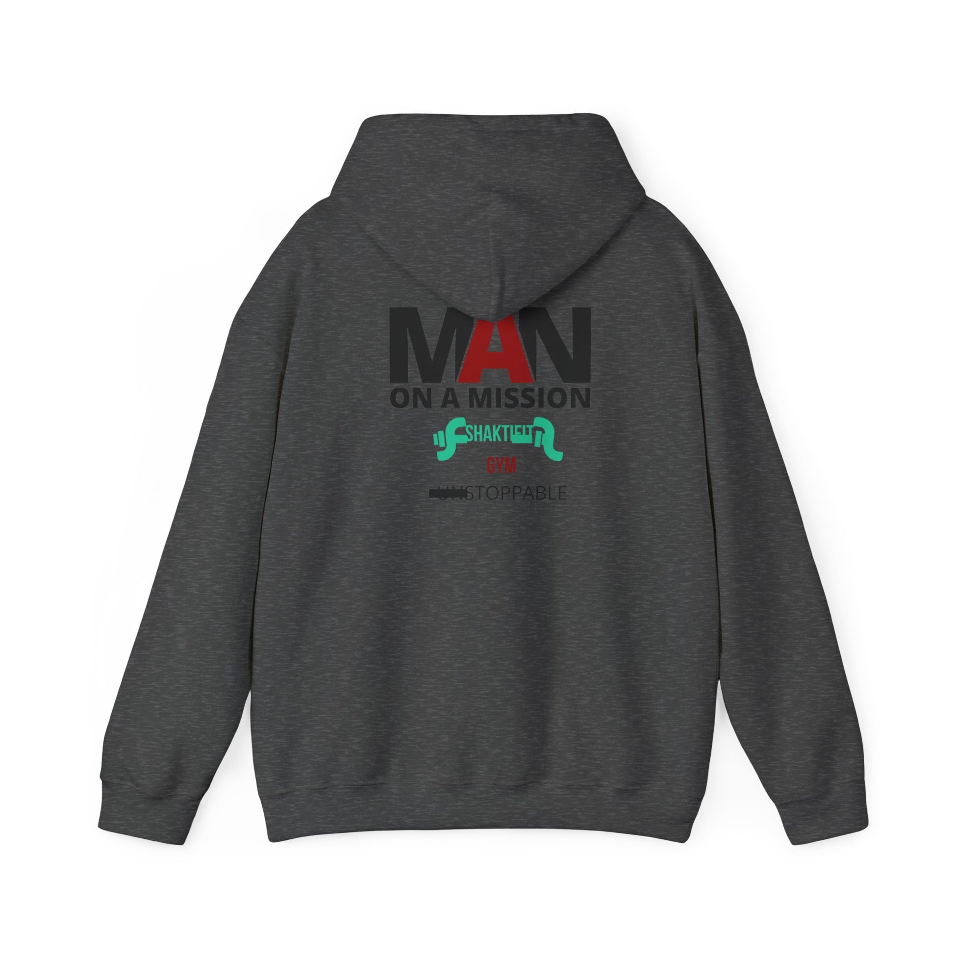 Motivational Hoodie for Men, ‘MAN ON A MISSION’ Sweatshirt