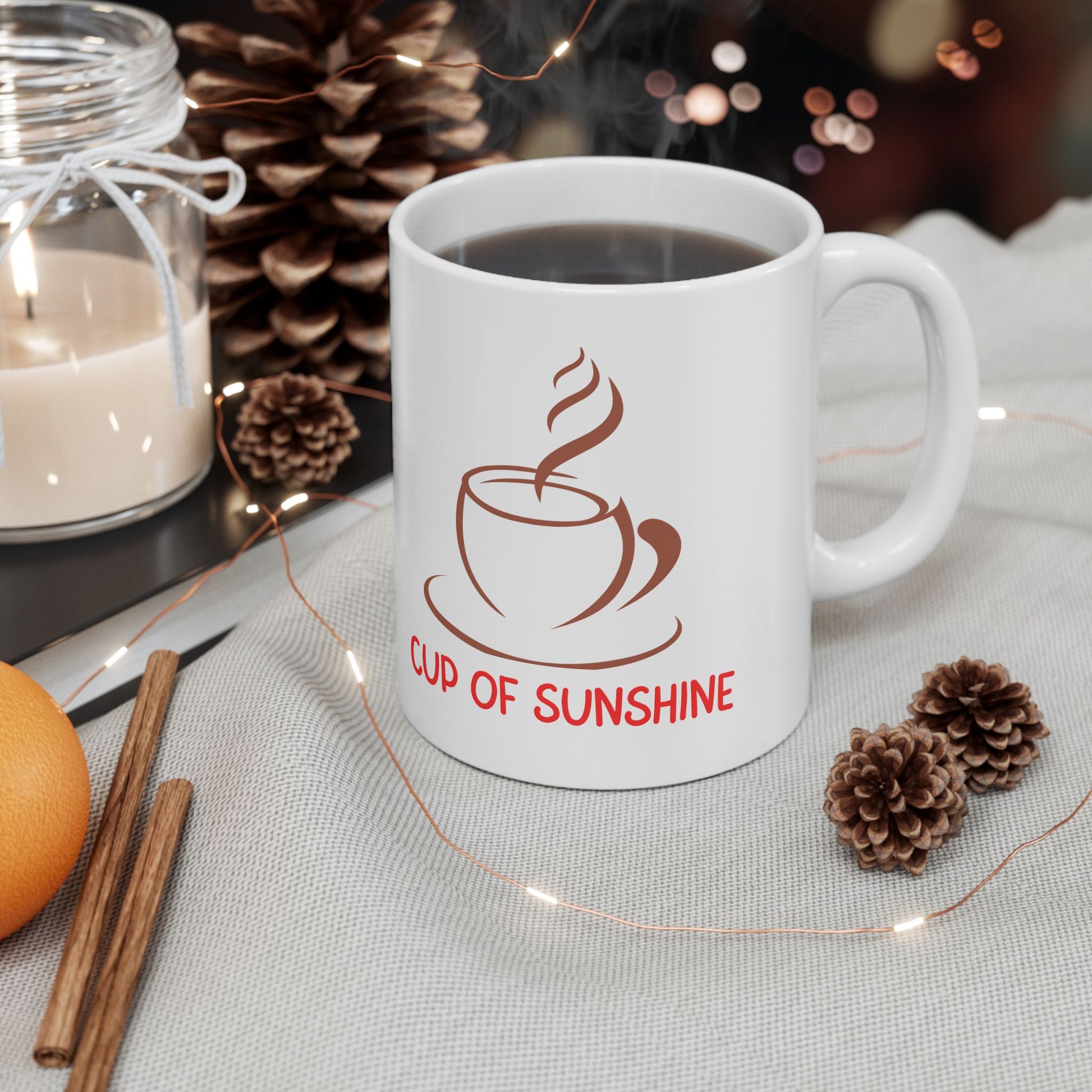 Bright and Cheerful Ceramic Mug - Sunshine Theme