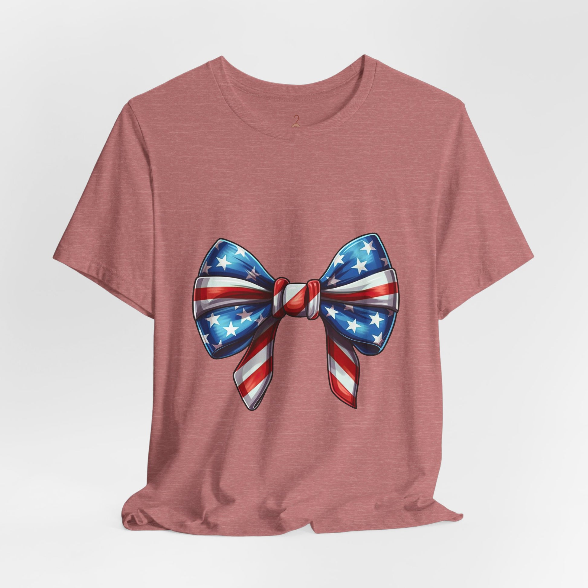 American Flag Bow T-Shirt — Patriotic 4th of July Tee