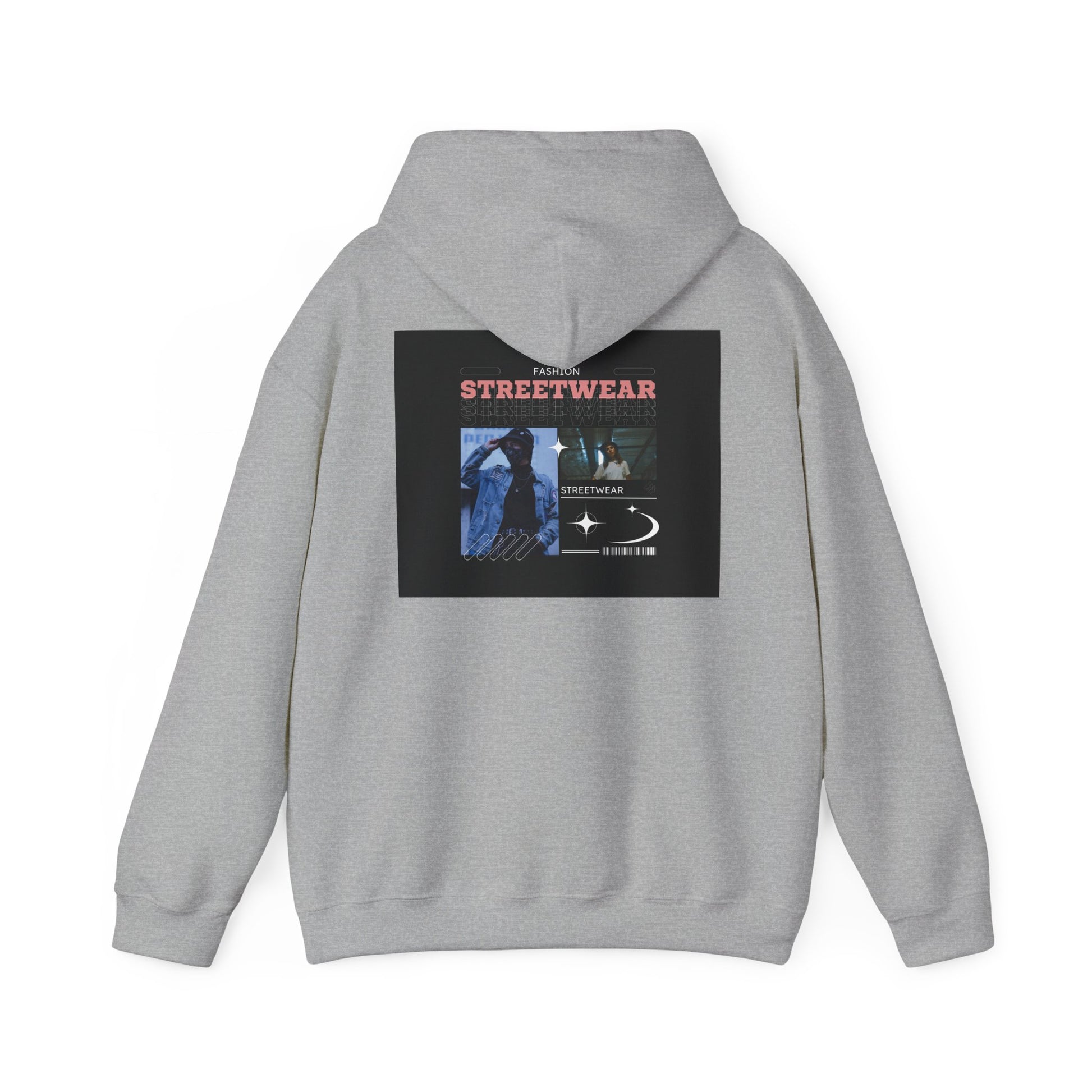 Streetwear Graphic Hoodie — "STREETWEAR" Urban Photo Collage Pullover