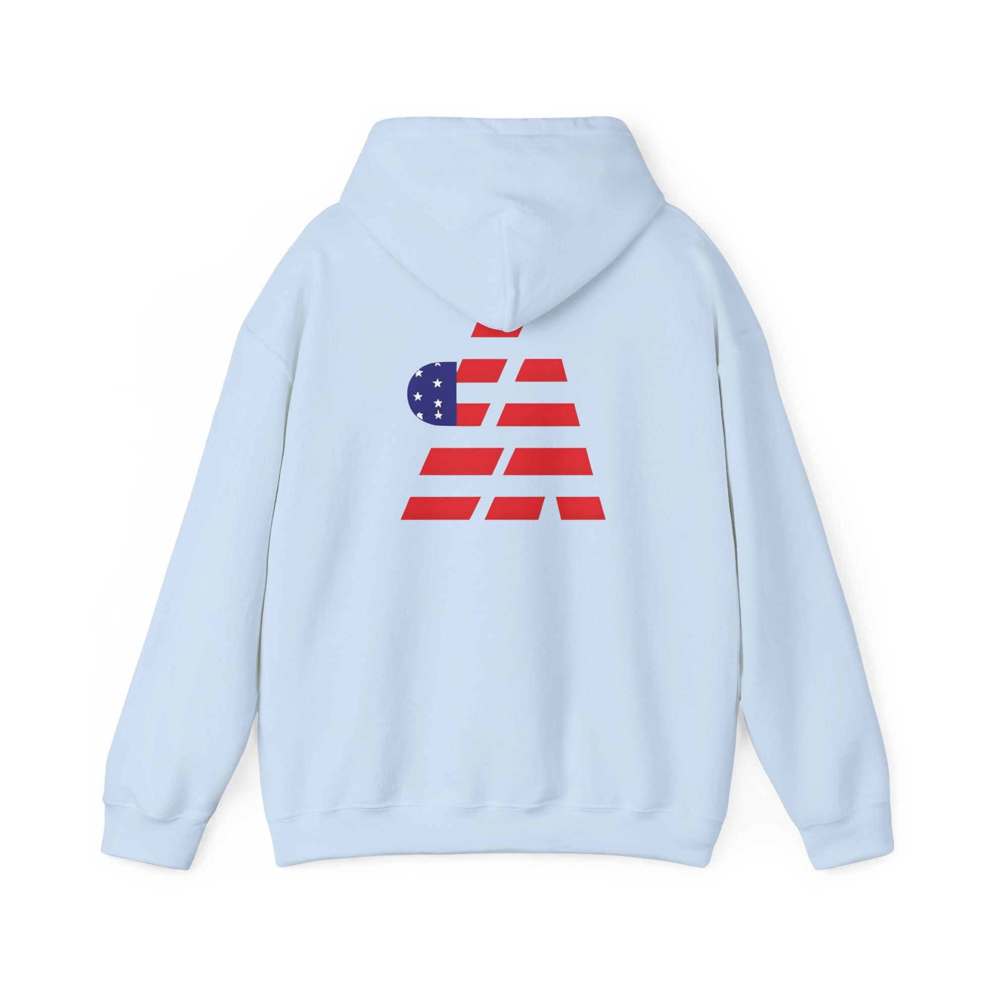 Patriotic Graphic Hoodie - Unisex Heavy Blend Sweatshirt with Flag Design