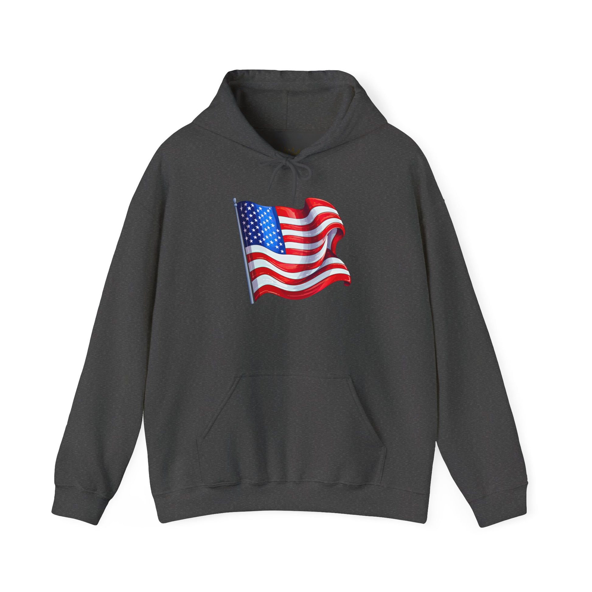 Patriotic Flag Hooded Sweatshirt | Unisex Heavy Blend | Perfect for Celebrations