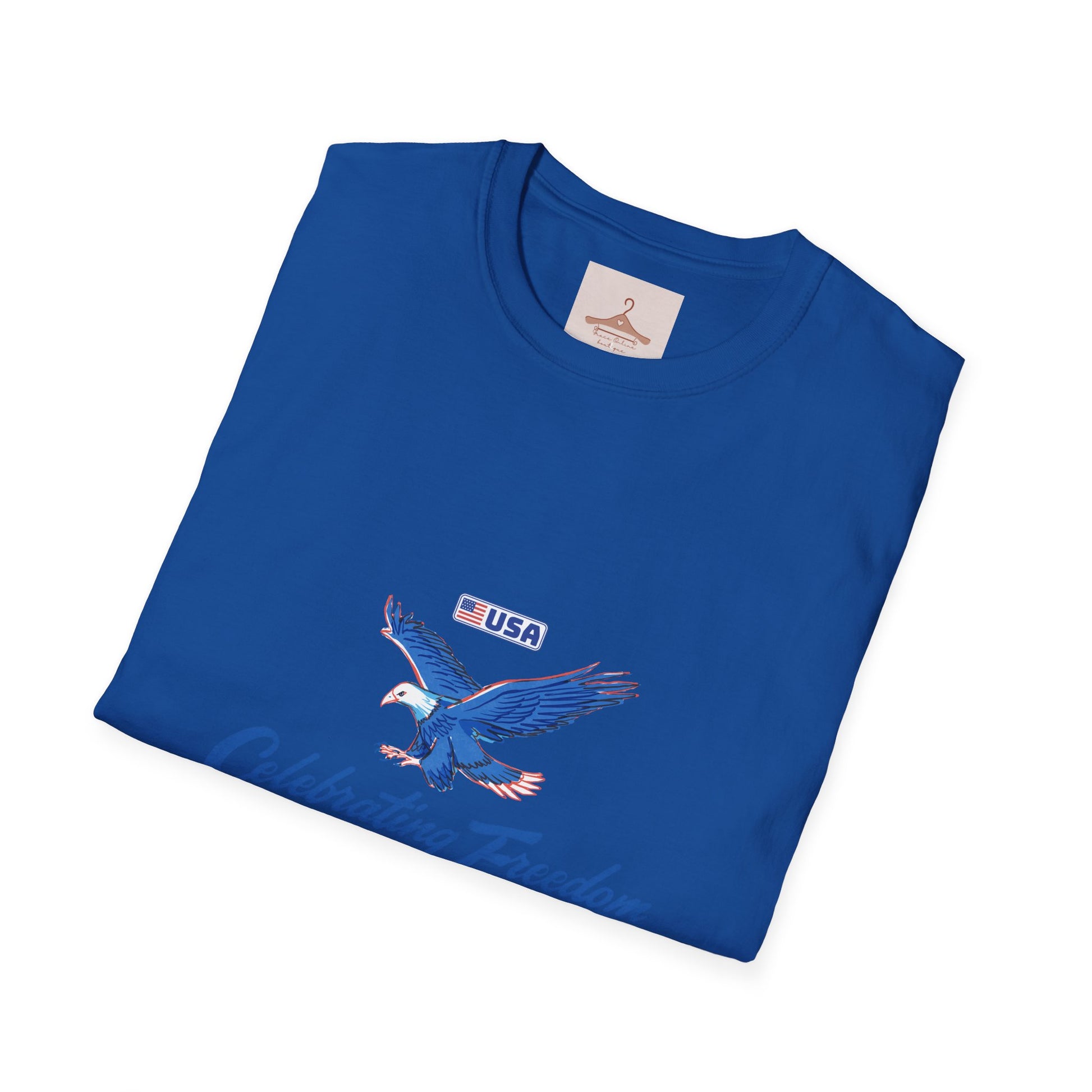 Patriotic Eagle T-Shirt — "Celebrating Freedom" USA Graphic Tee