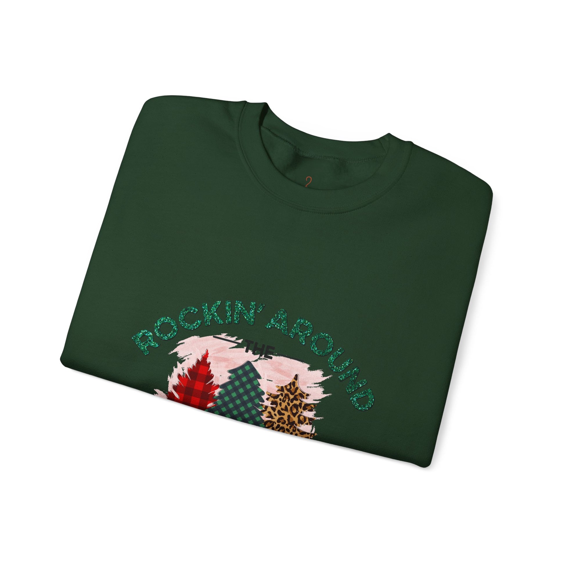 Rockin' Around the Christmas Tree Sweatshirt — Retro Holiday Crewneck