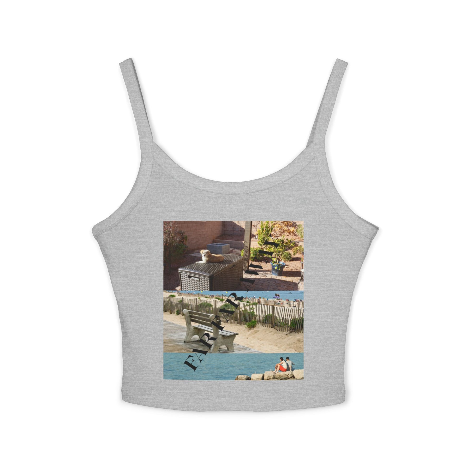 Tank Top — Vintage Poolside Photo Print Crop Tank
