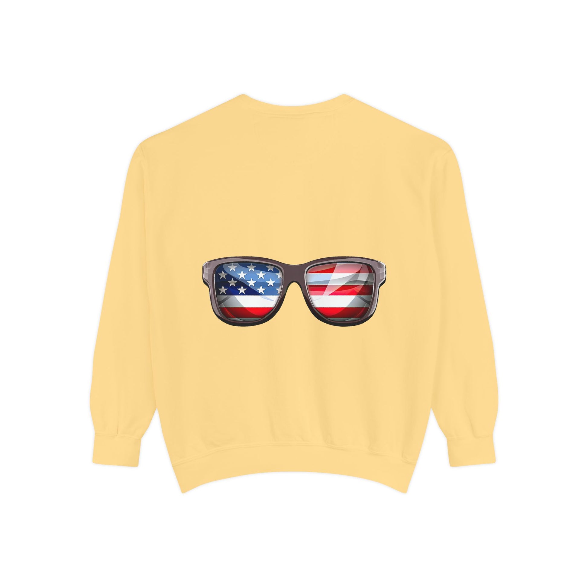 American Flag Sunglasses Sweatshirt — Patriotic Crewneck for 4th of July