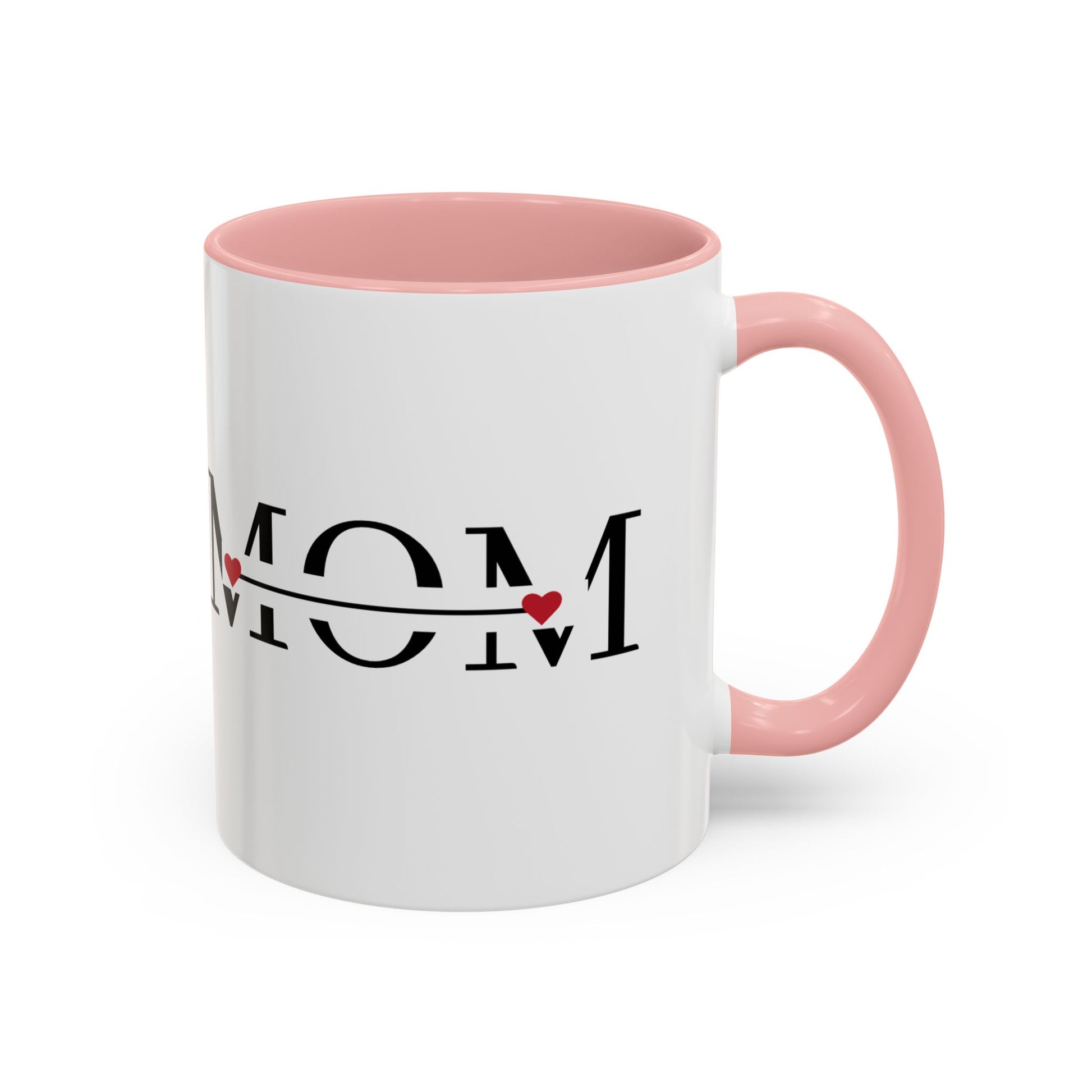 Mom Heart Accent Coffee Mug