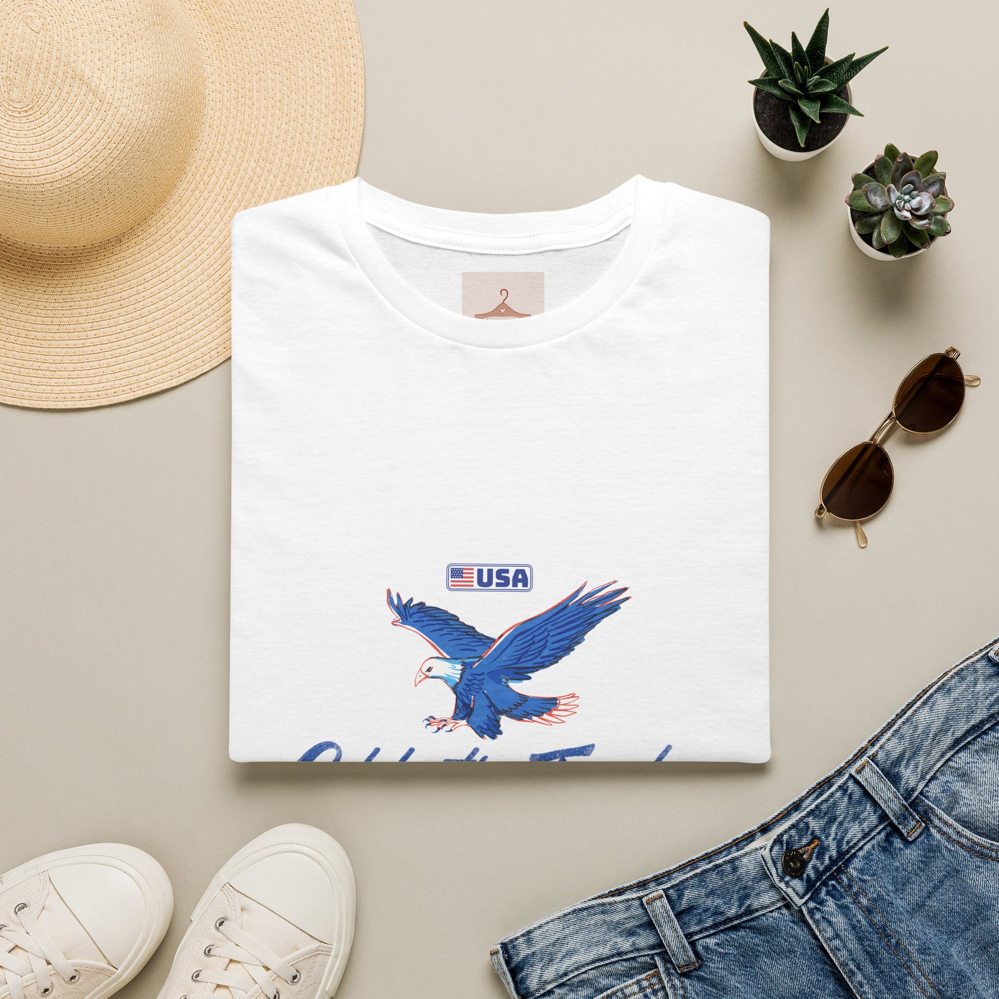 Patriotic Eagle T-Shirt — "Celebrating Freedom" USA Graphic Tee
