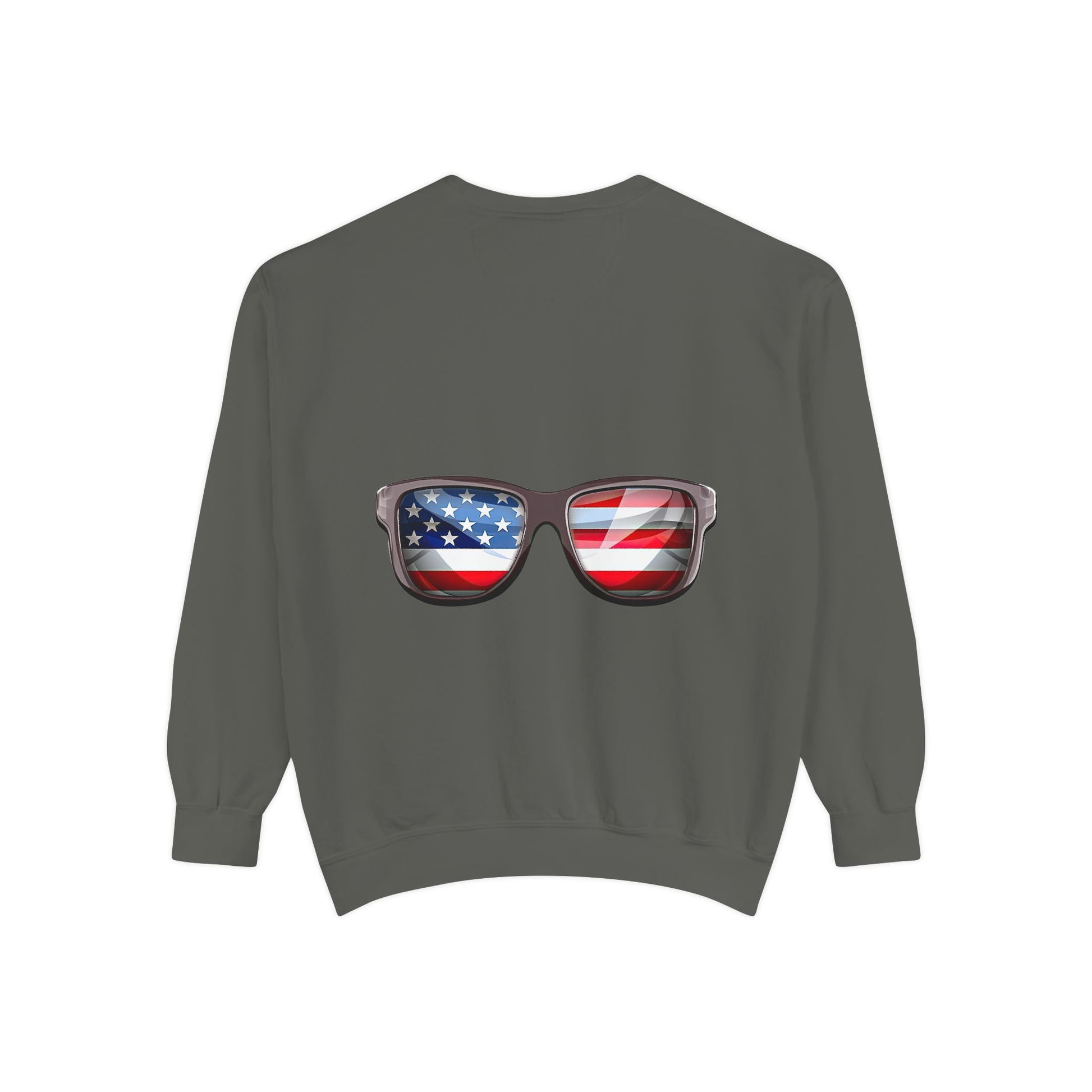 American Flag Sunglasses Sweatshirt — Patriotic Crewneck for 4th of July