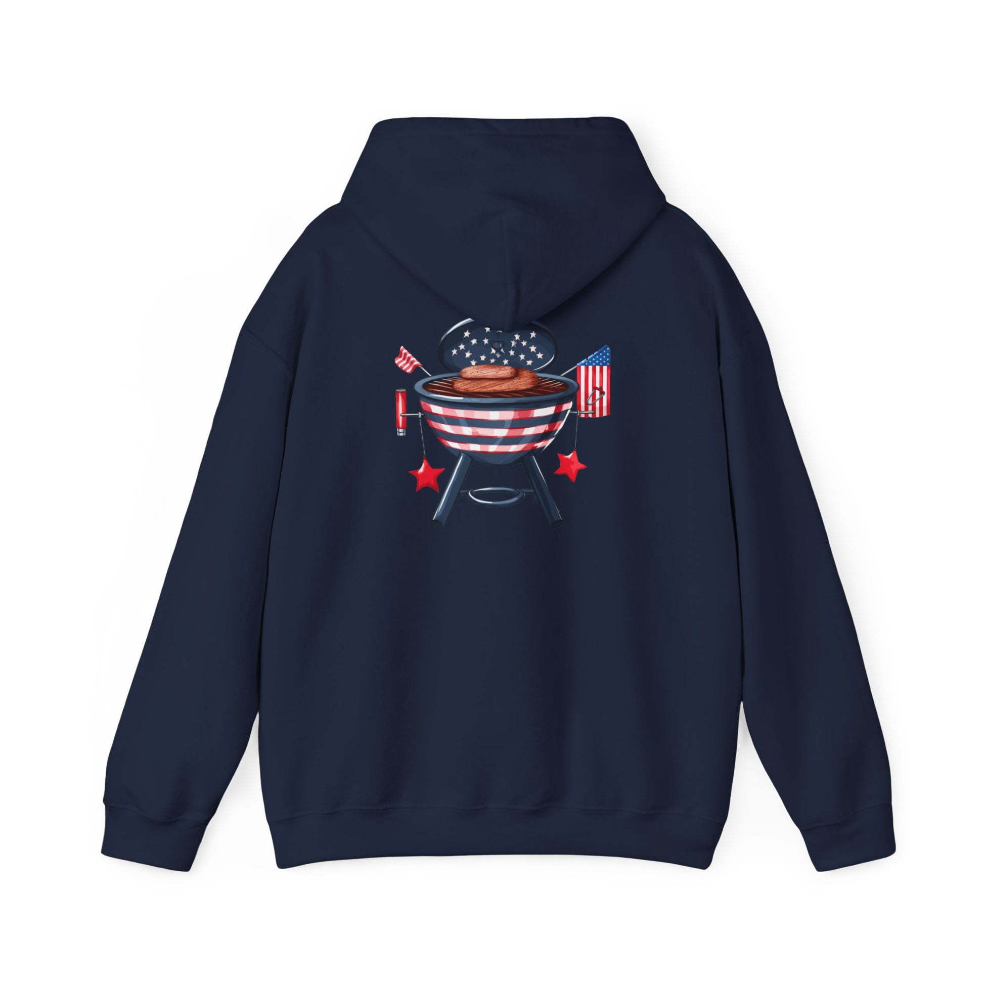 American Flag Grill Hoodie – Patriotic BBQ Sweatshirt for 4th of July
