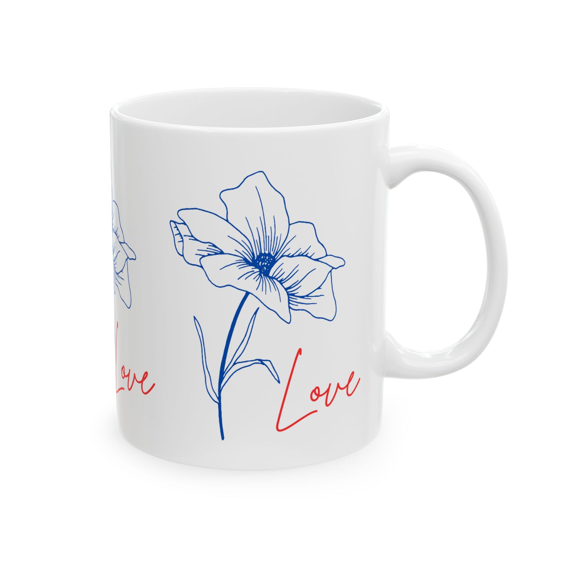 Floral Love Ceramic Mug | Perfect Gift for Coffee Lovers