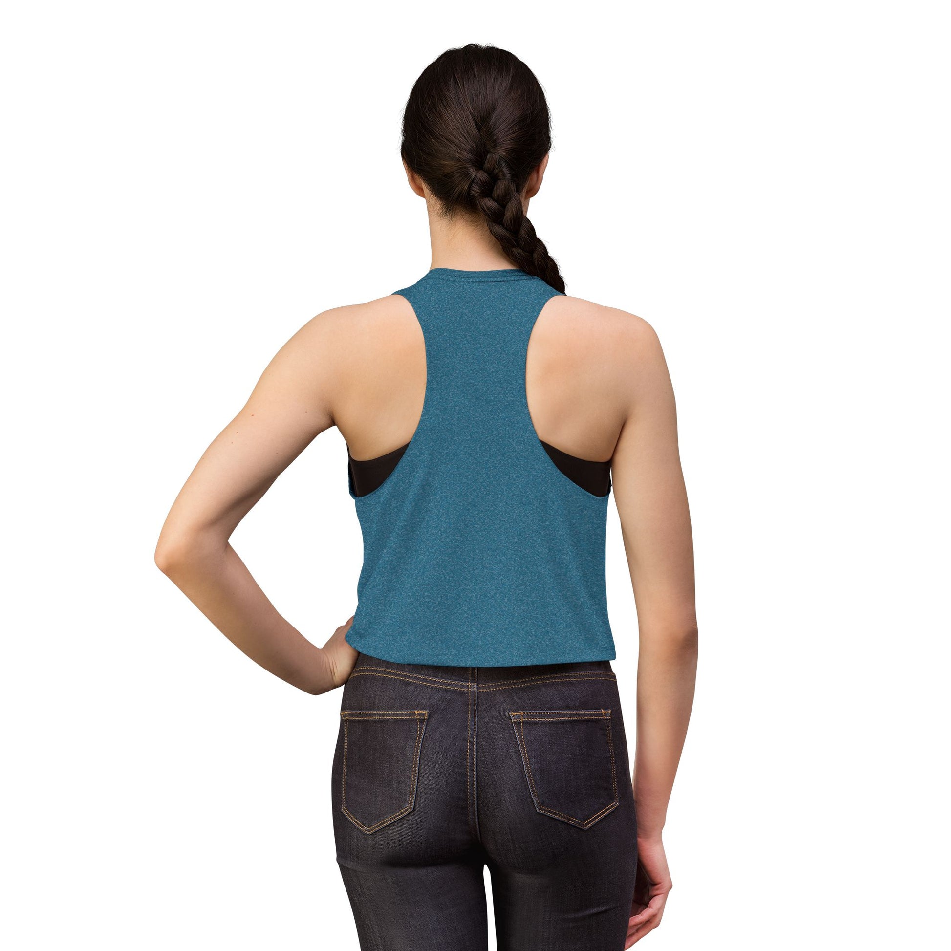 Crop Top — "Come to You Without Leaving" Heart & Umbrella Graphic