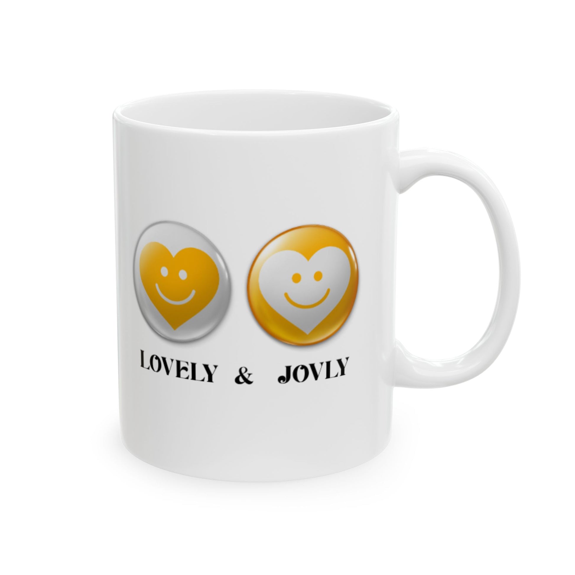 Cheerful Ceramic Mug with Happy Heart