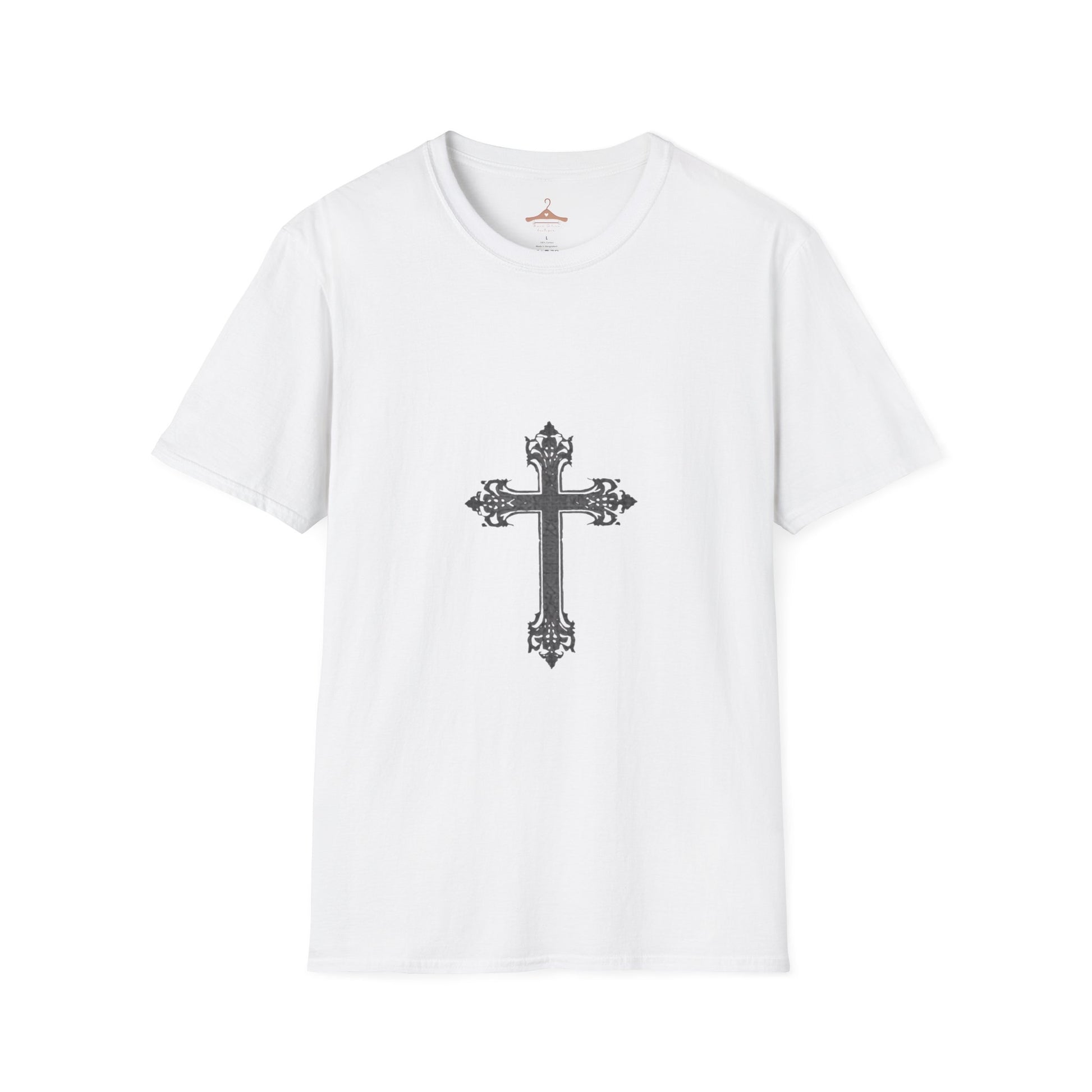 Ornate Gothic Cross T-Shirt - Vintage Religious Graphic Tee