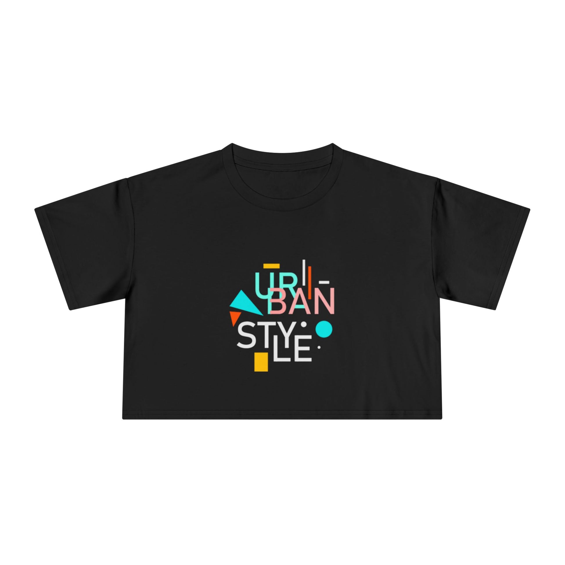 Urban Style Crop Tee — Retro Geometric Women's Graphic Top