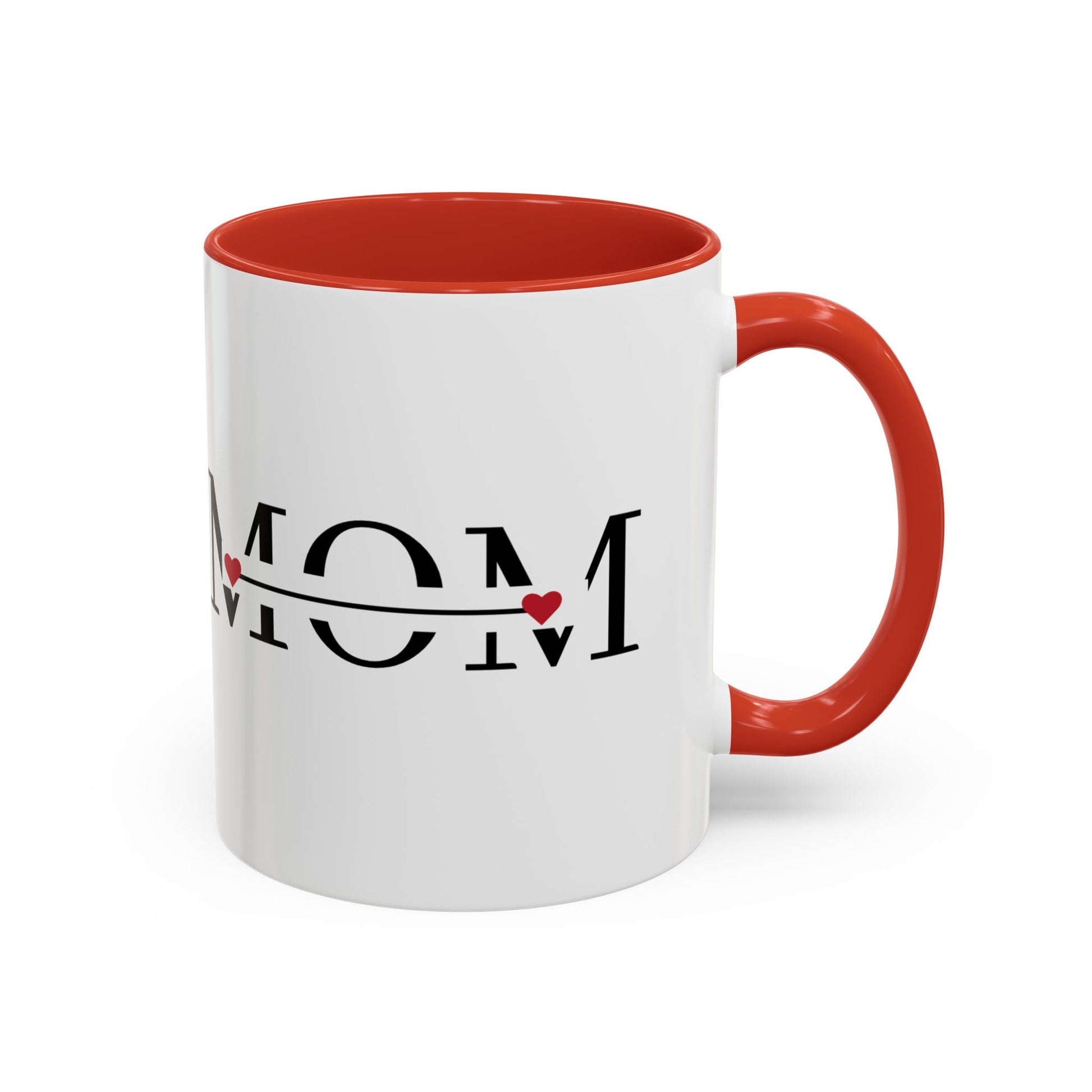 Mom Heart Accent Coffee Mug