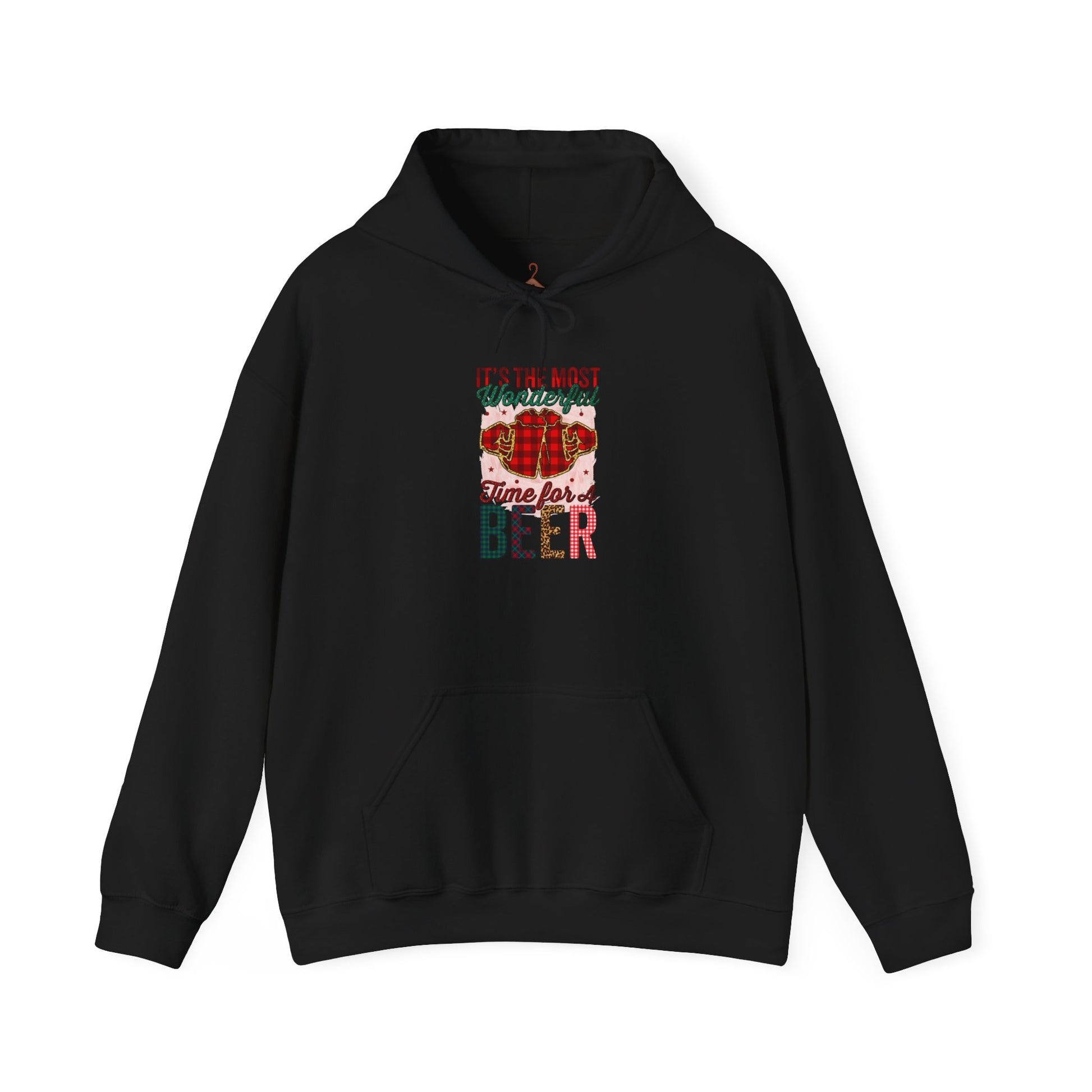 Beer Time Christmas Hoodie – Holiday Santa Beer Graphic Sweatshirt