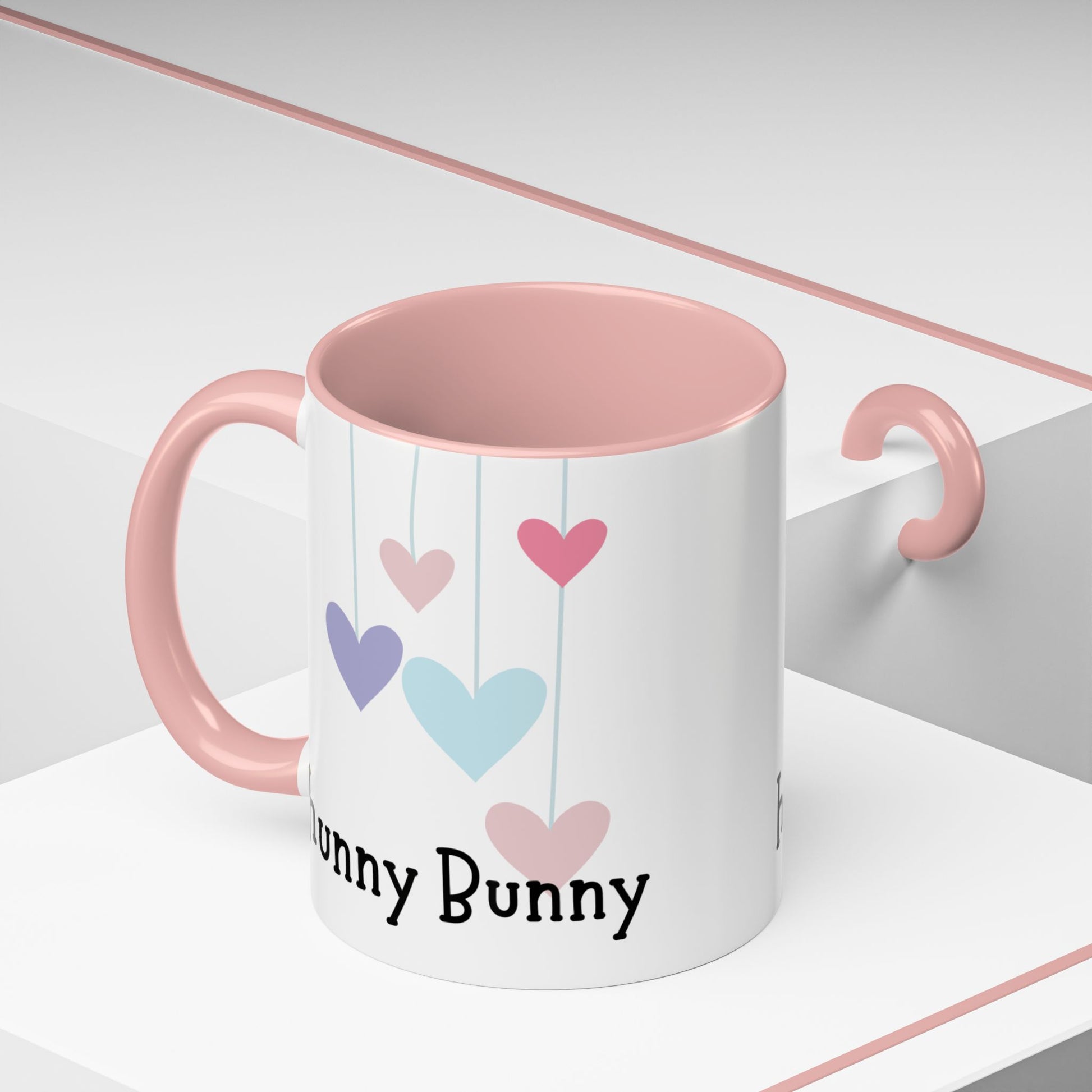 Cute Heart Hanging Accent Coffee Mug for Bunny Lovers