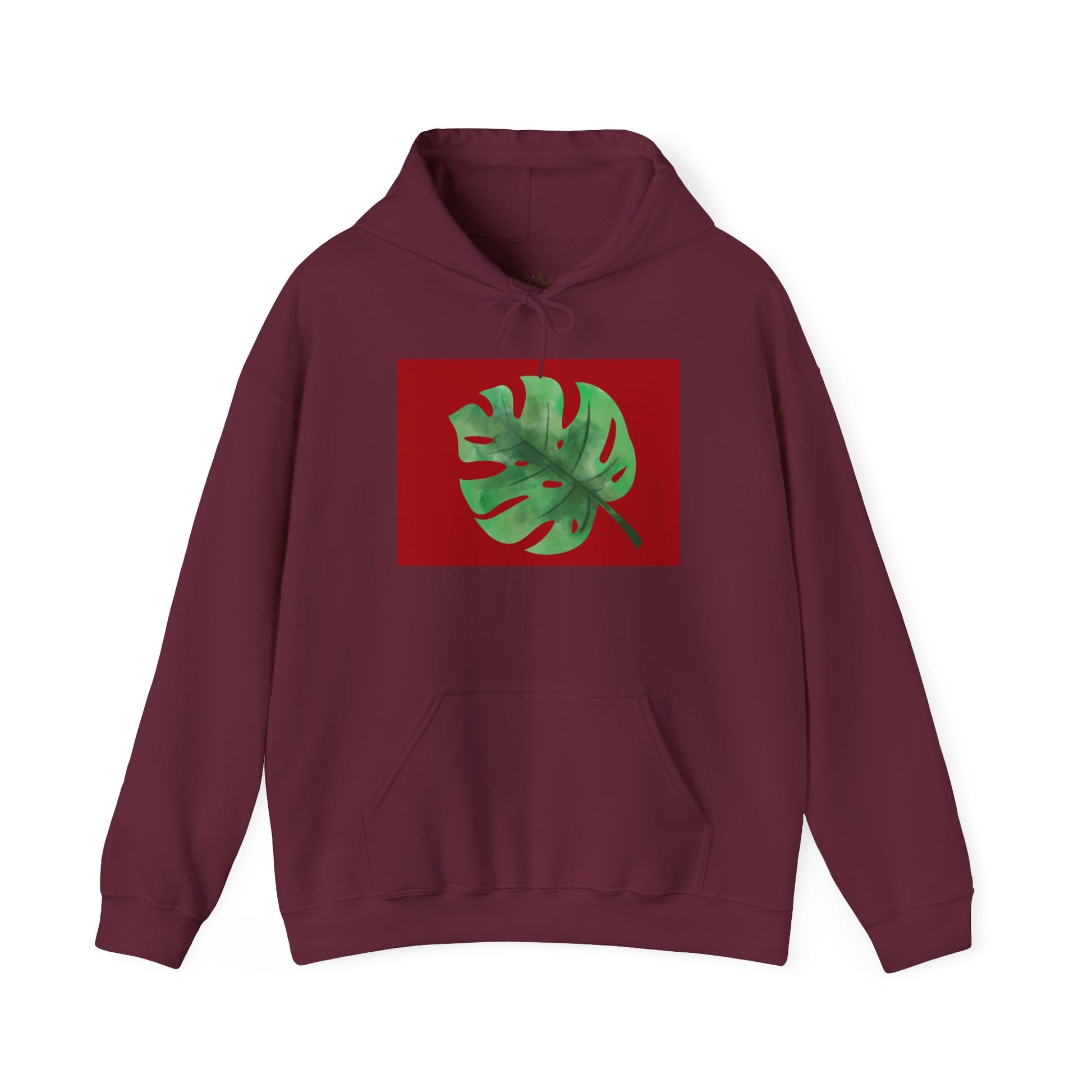 Tropical Leaf Hoodie - Cozy Plant Lover's Sweatshirt, Unisex Casual Wear
