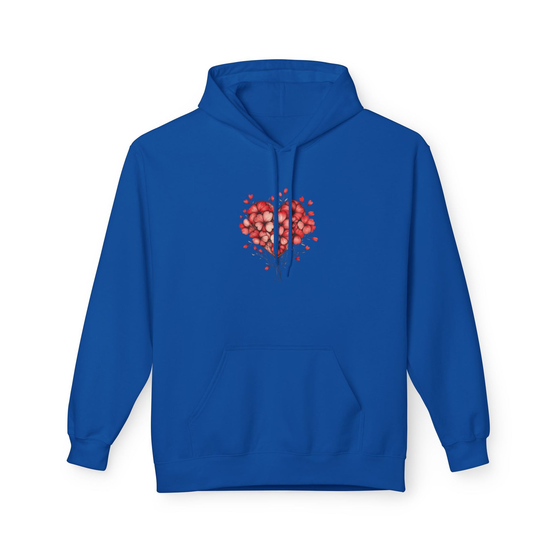 Rose Petal Heart Hoodie — Romantic Floral Valentine’s Day Sweatshirt