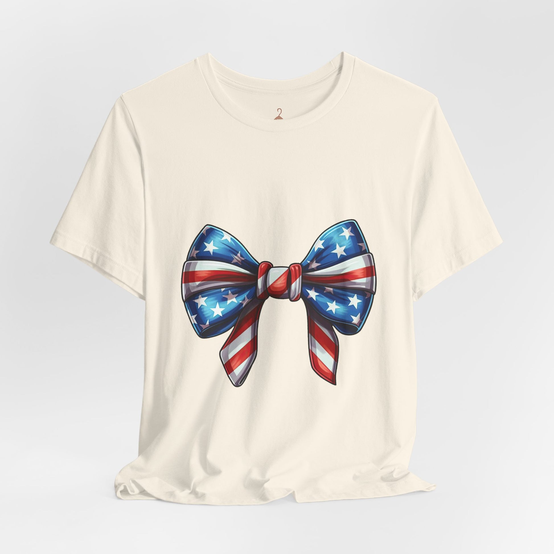 American Flag Bow T-Shirt — Patriotic 4th of July Tee