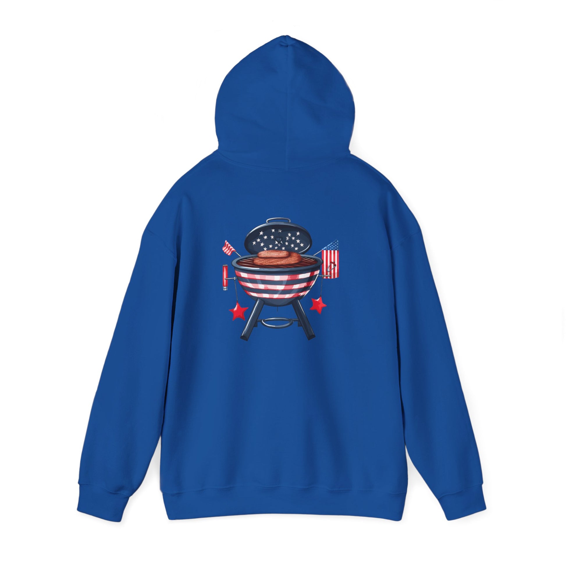 American Flag Grill Hoodie – Patriotic BBQ Sweatshirt for 4th of July