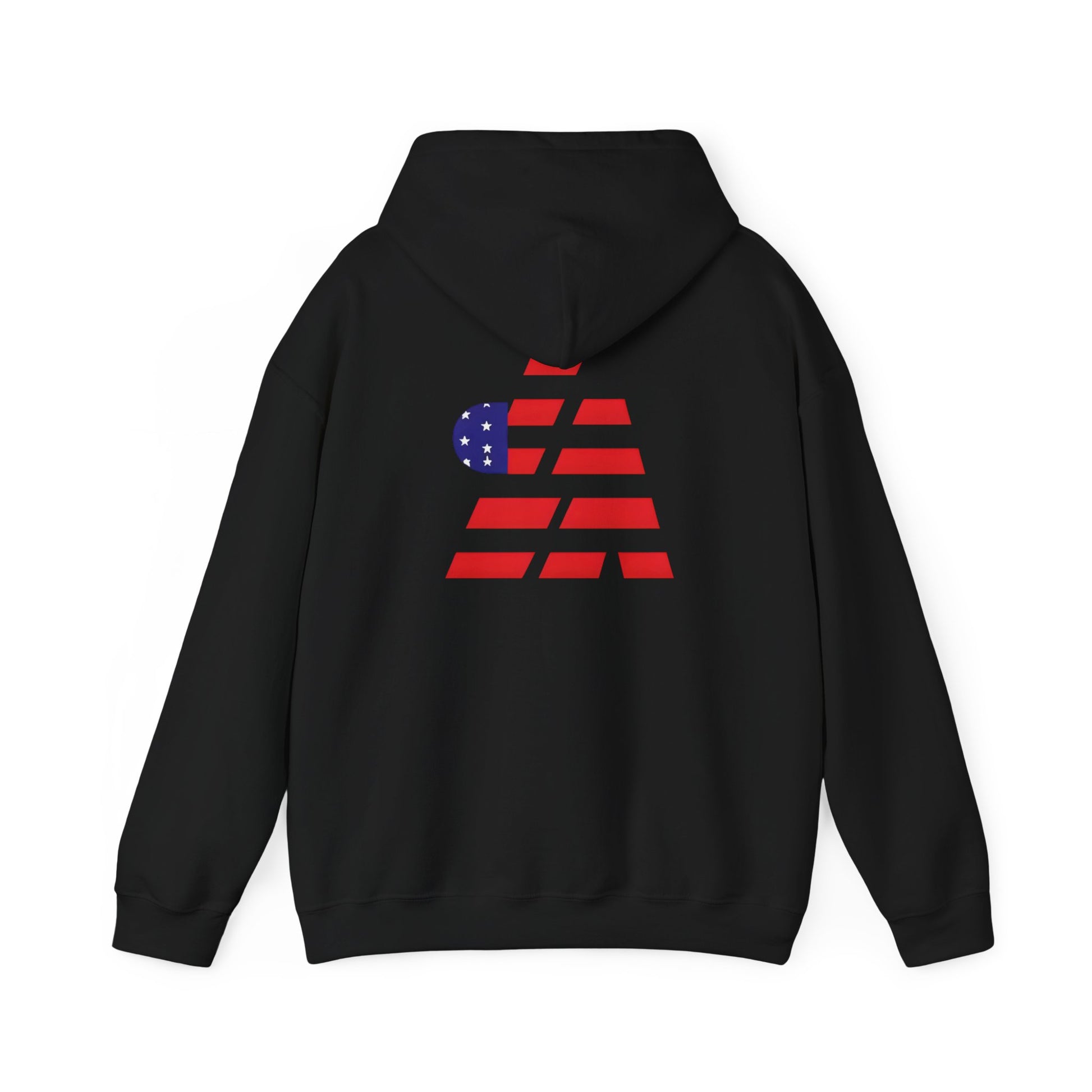 Patriotic Graphic Hoodie - Unisex Heavy Blend Sweatshirt with Flag Design