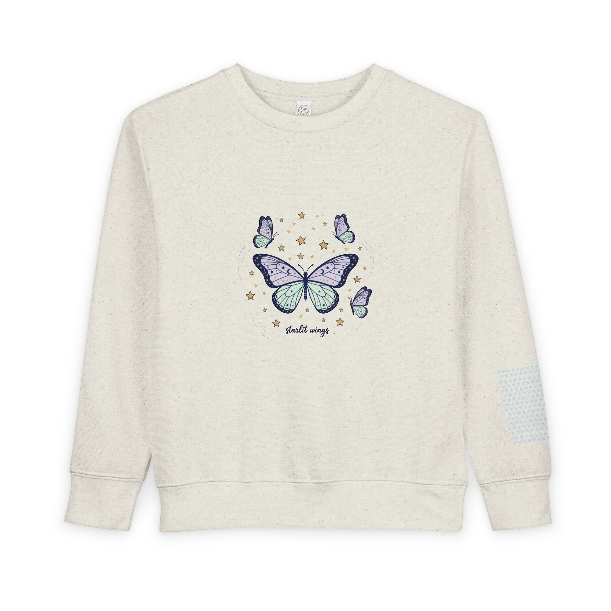 Butterfly Wings Toddler Sweatshirt — Purple Green Cute Kids Pullover