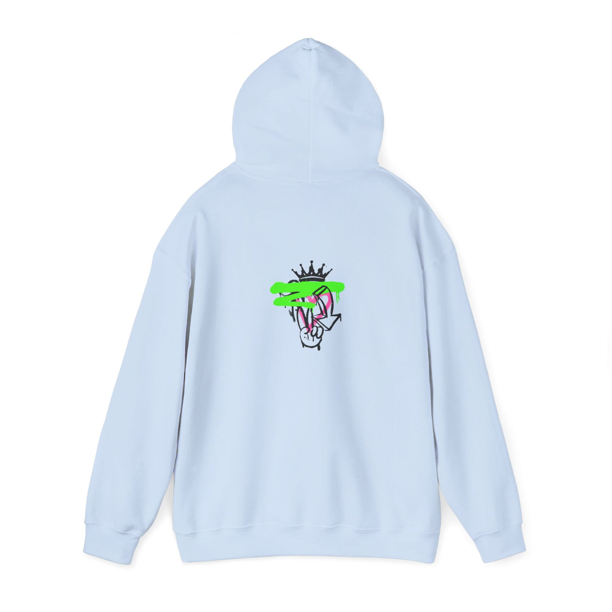 Crowned Snake Hoodie — Neon Green Graffiti Snake Pullover