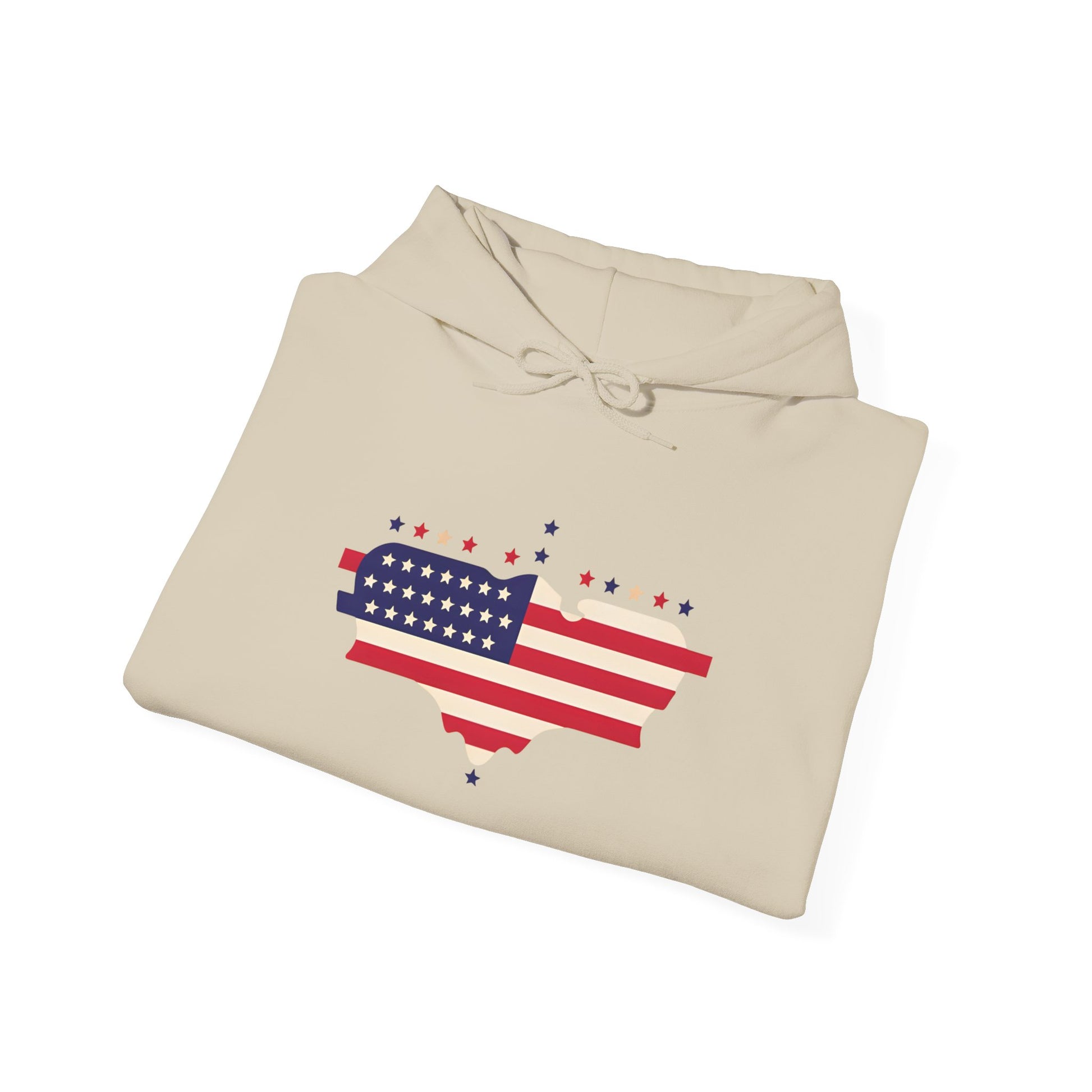 Patriotic Heart Hooded Sweatshirt