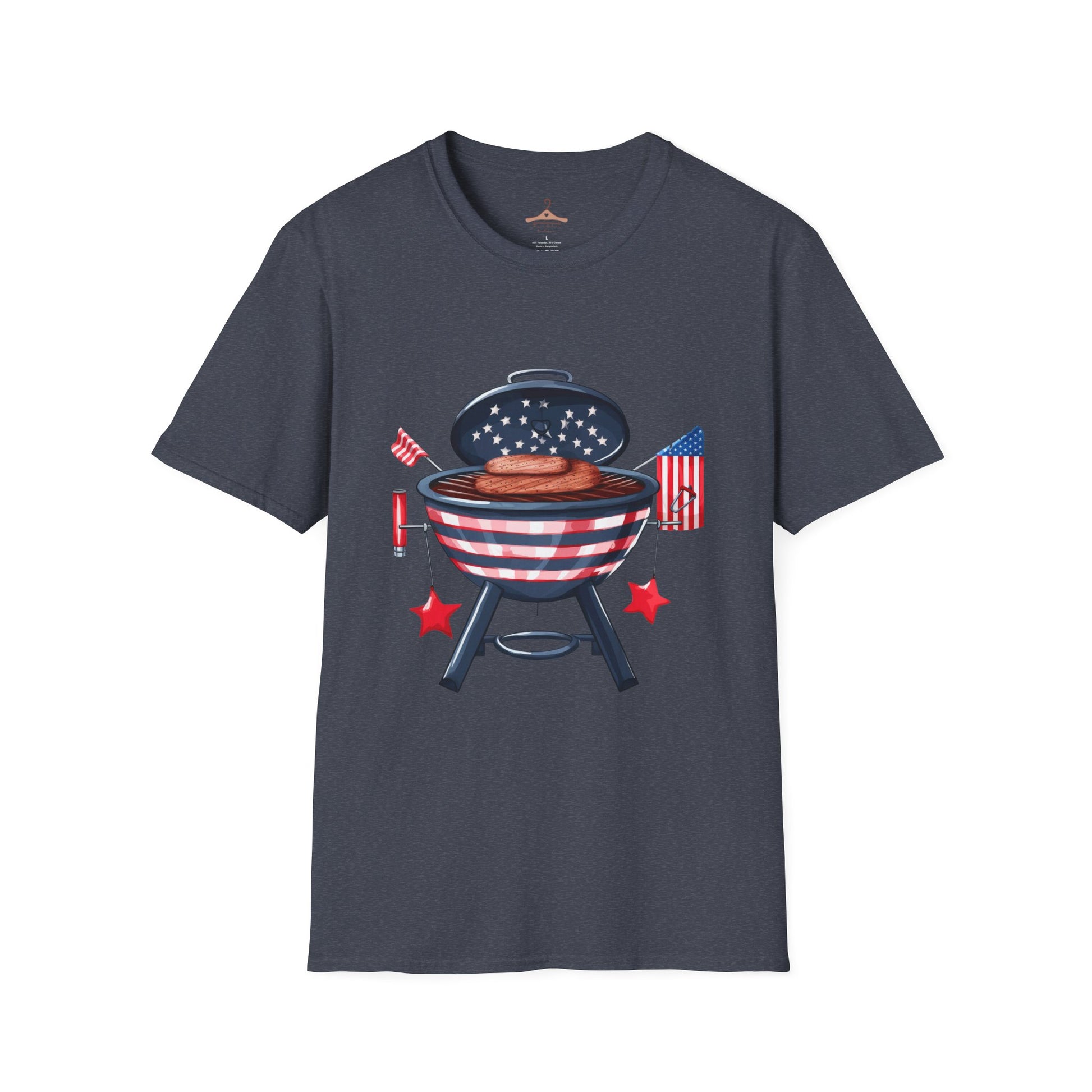 Patriotic Grill T-Shirt — American BBQ Fourth of July Cookout Tee