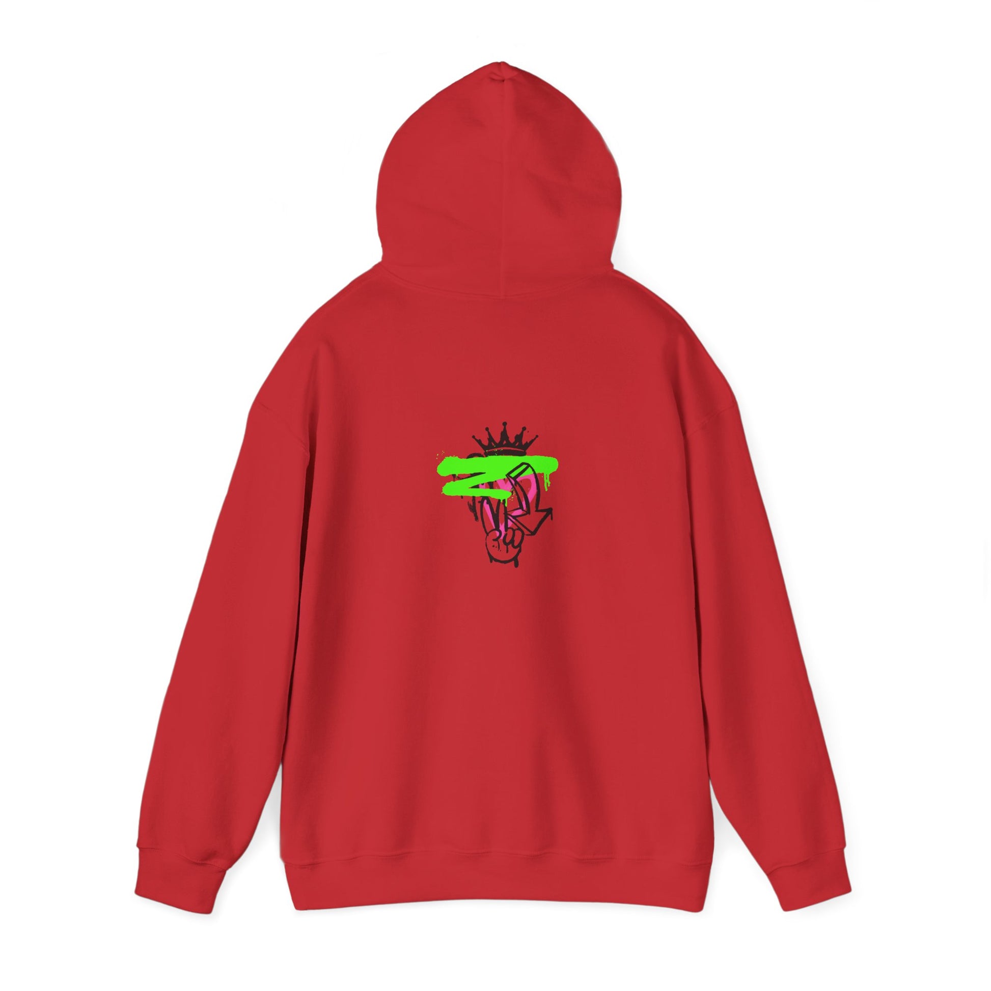 Crowned Snake Hoodie — Neon Green Graffiti Snake Pullover