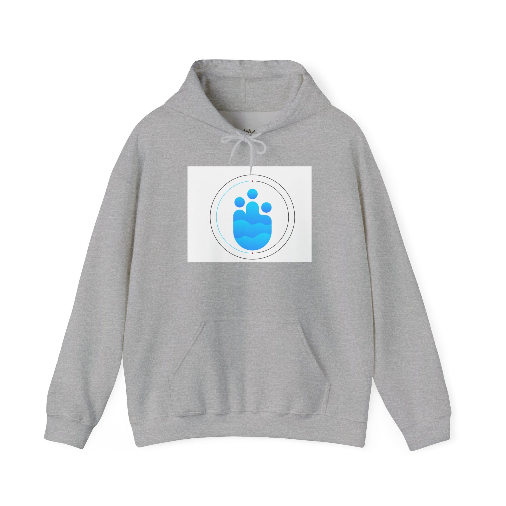 Cozy Unisex Hoodie with Blue Paw Design, Comfortable Casual Wear