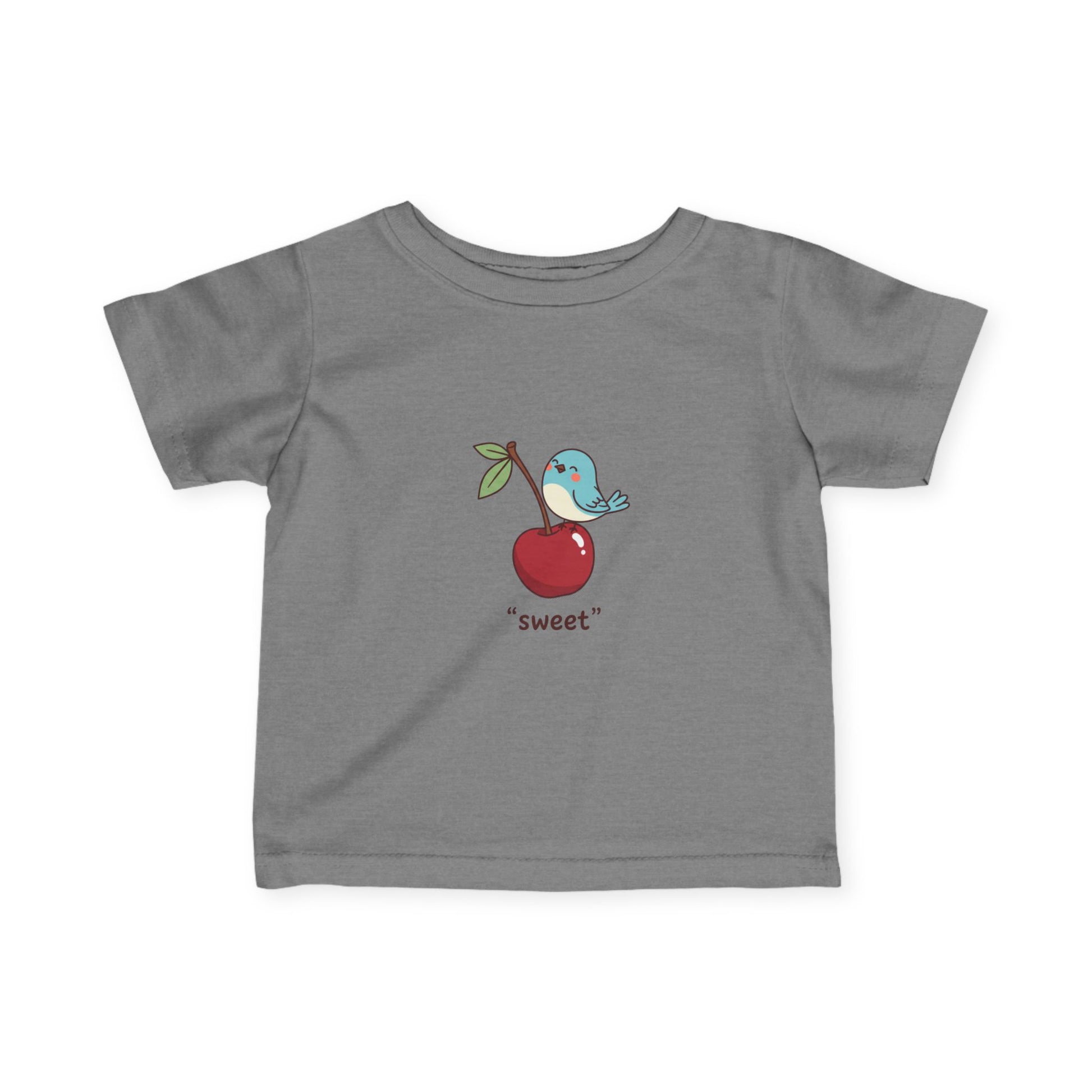 Infant Tee - 'Sweet' Blue Bird on Apple Baby Shirt