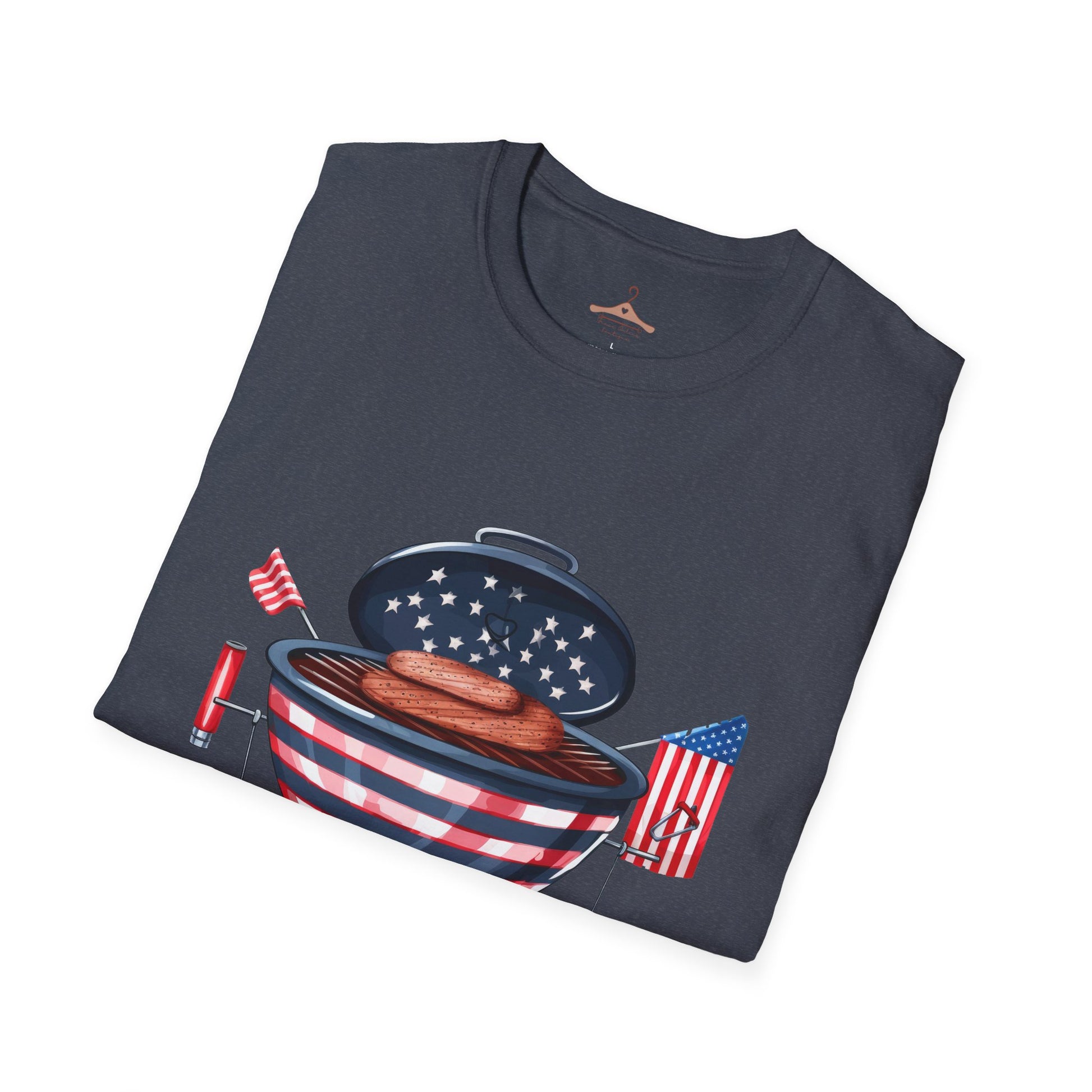 Patriotic Grill T-Shirt — American BBQ Fourth of July Cookout Tee