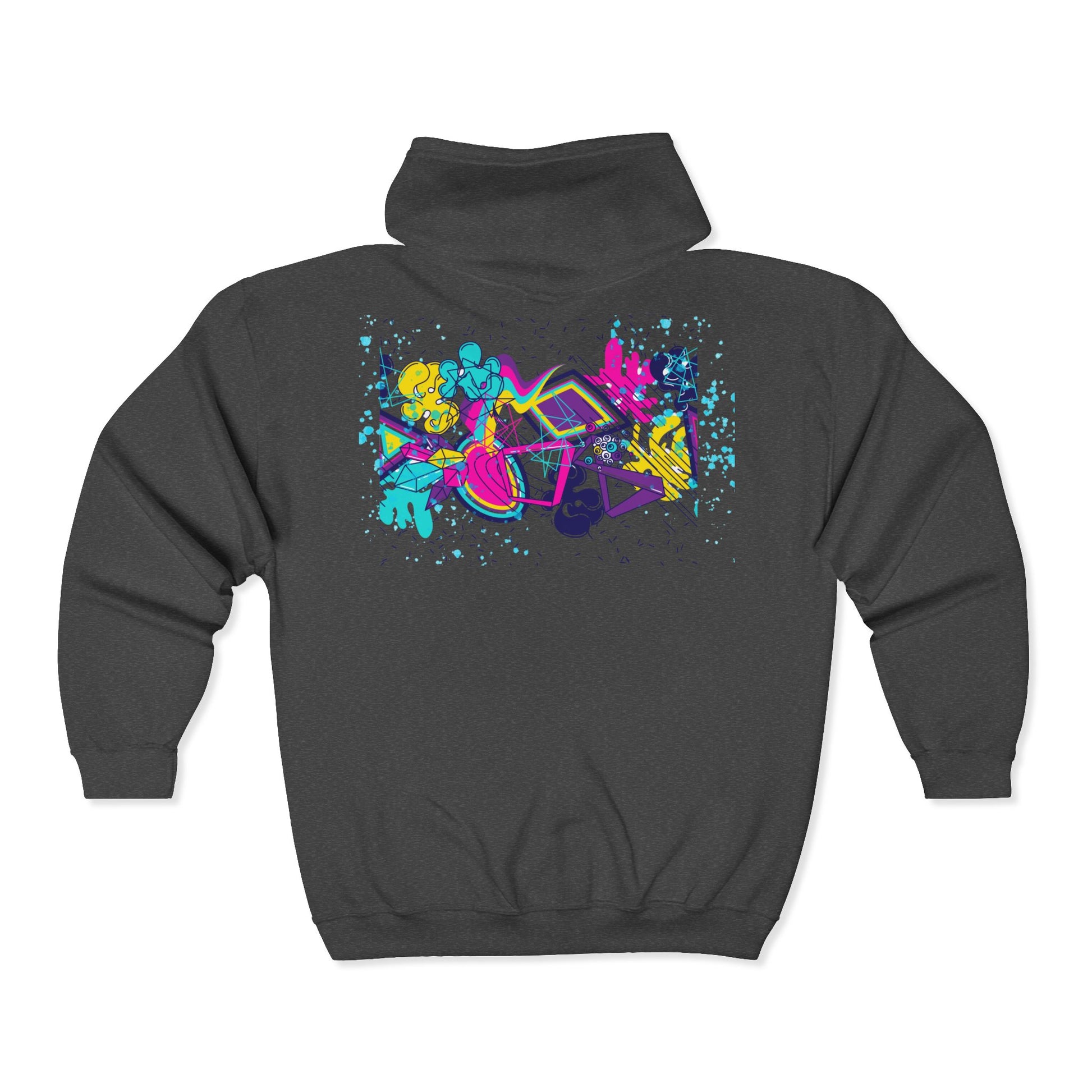 Vibrant Artist Hoodie, Creative Zip-Up Sweatshirt for Art Lovers