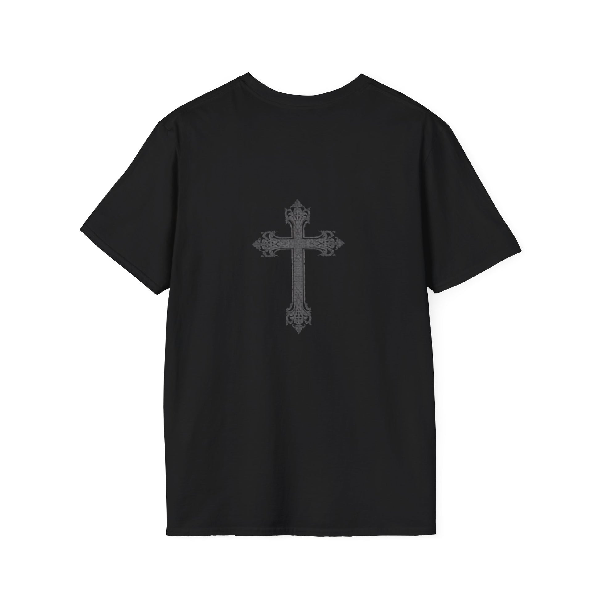 Ornate Gothic Cross T-Shirt - Vintage Religious Graphic Tee