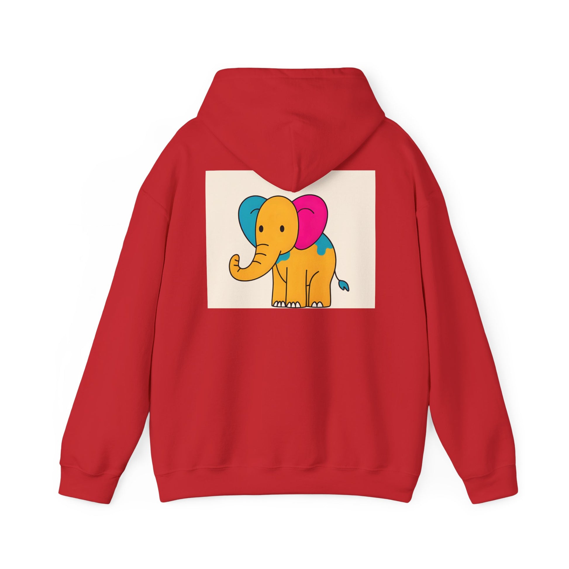 Colorful Elephant Graphic Hooded Sweatshirt - Cute Animal Wear, Perfect for Kids & Adults, Ideal Gift for Animal Lovers, Cozy Casual [...]